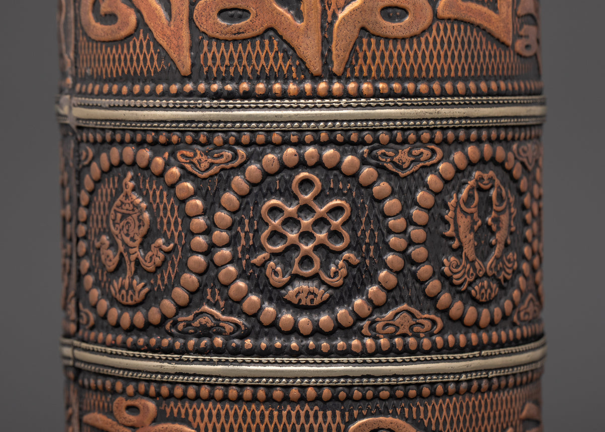 Spiritual Prayer Wheel | Tibetan Mantra Wheel for Meditation