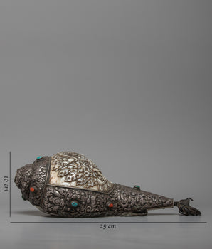 Silver Plated Sankha | Symbolizing Spiritual Purity And Divine Connection