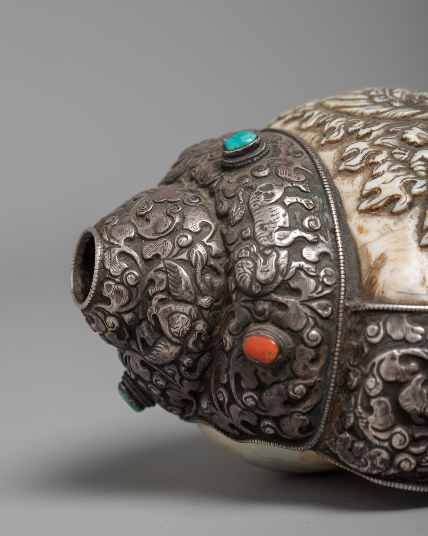 Silver plated Sankha | Symbolizing Spiritual Purity and Divine Connection