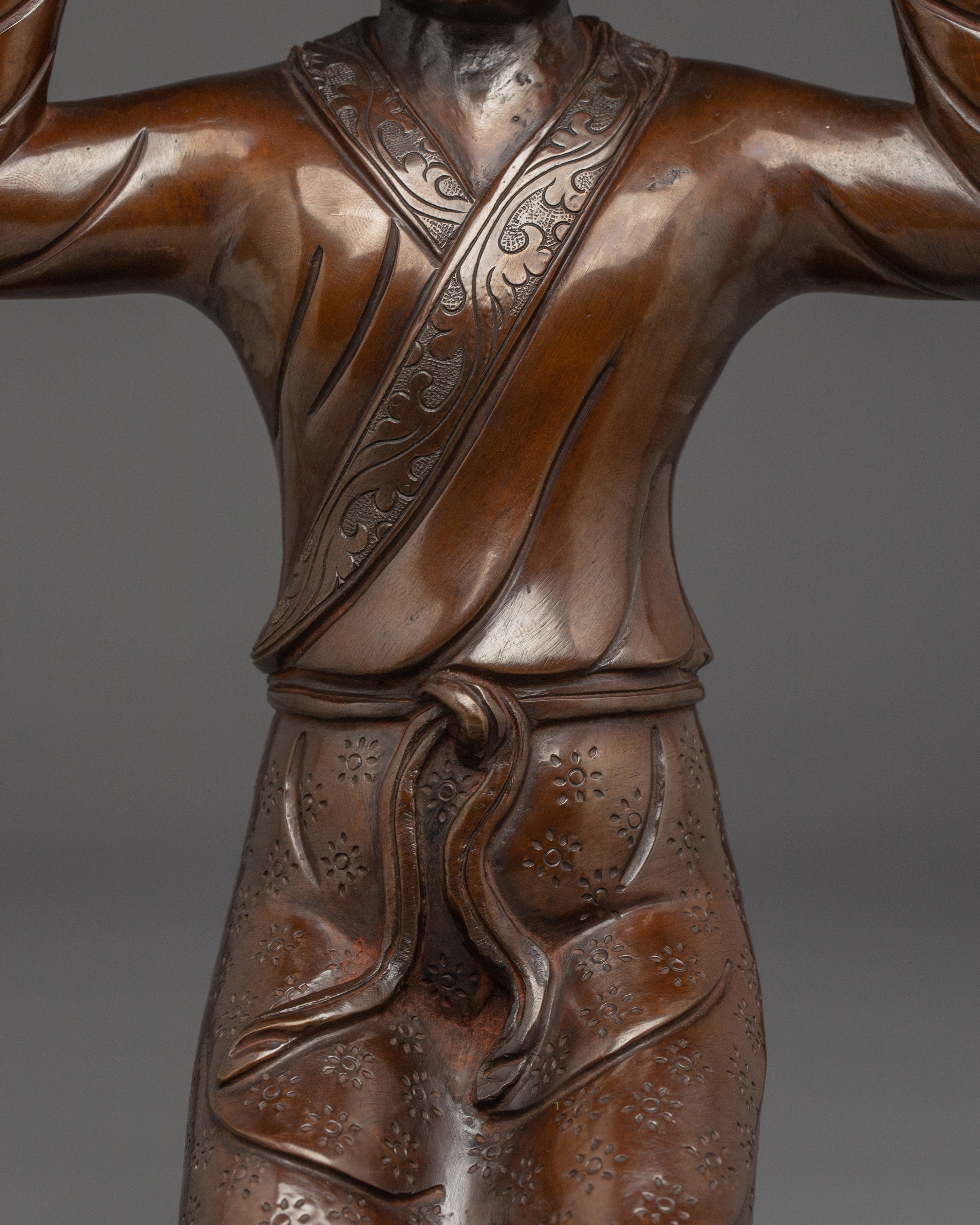 Copper Lamp Stand | Handcrafted Spiritual Lamp