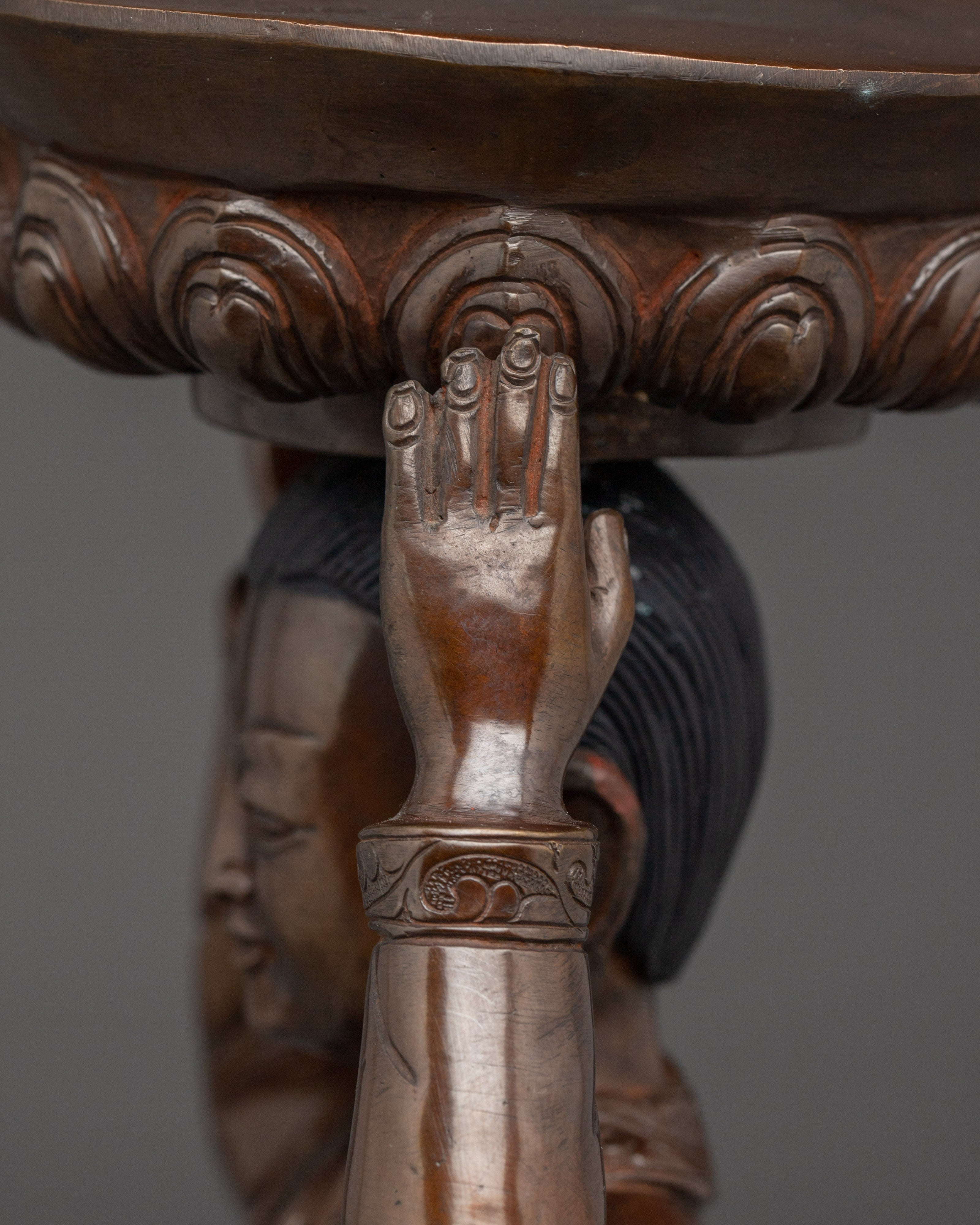 Copper Lamp Stand | Handcrafted Spiritual Lamp