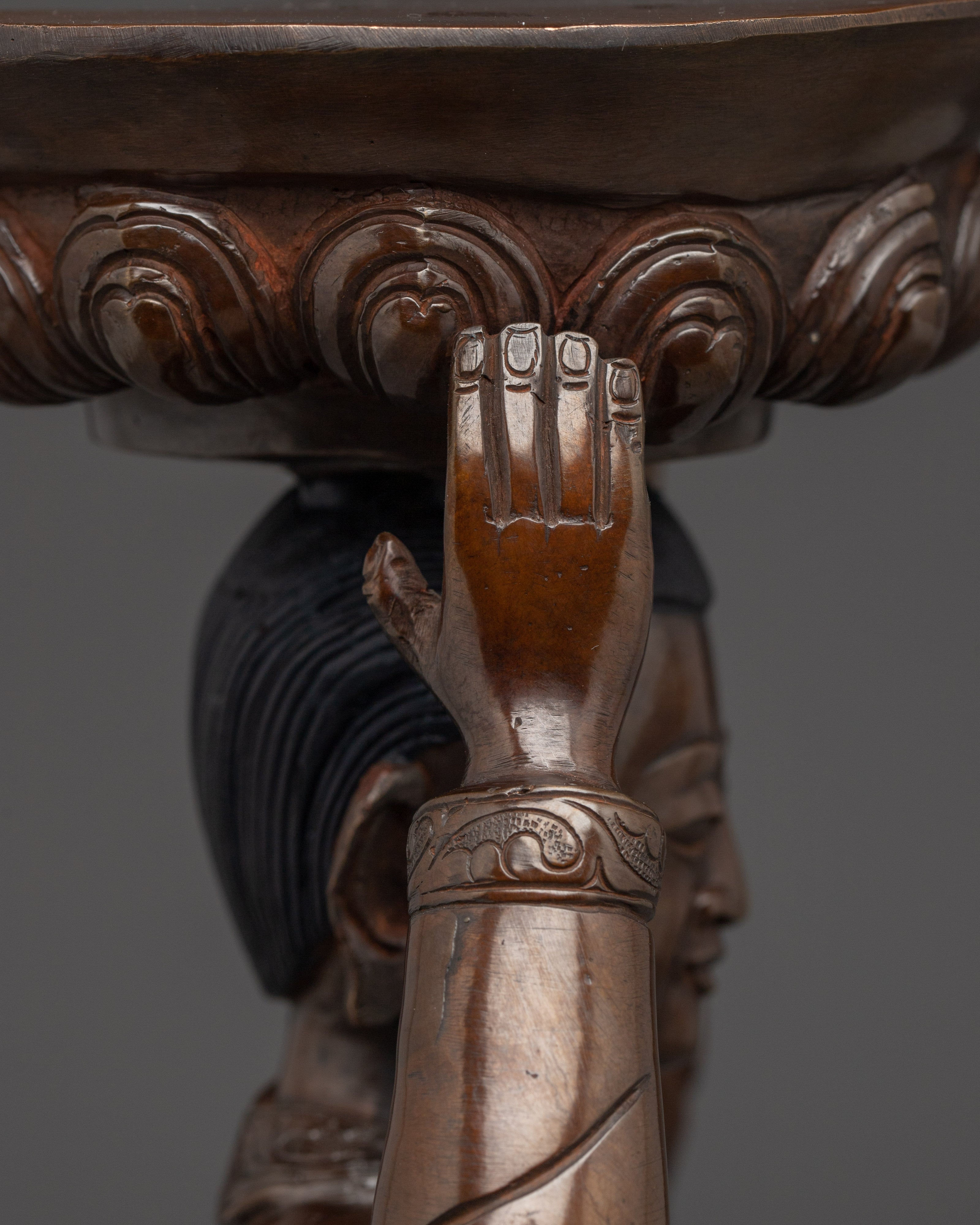 Copper Lamp Stand | Handcrafted Spiritual Lamp
