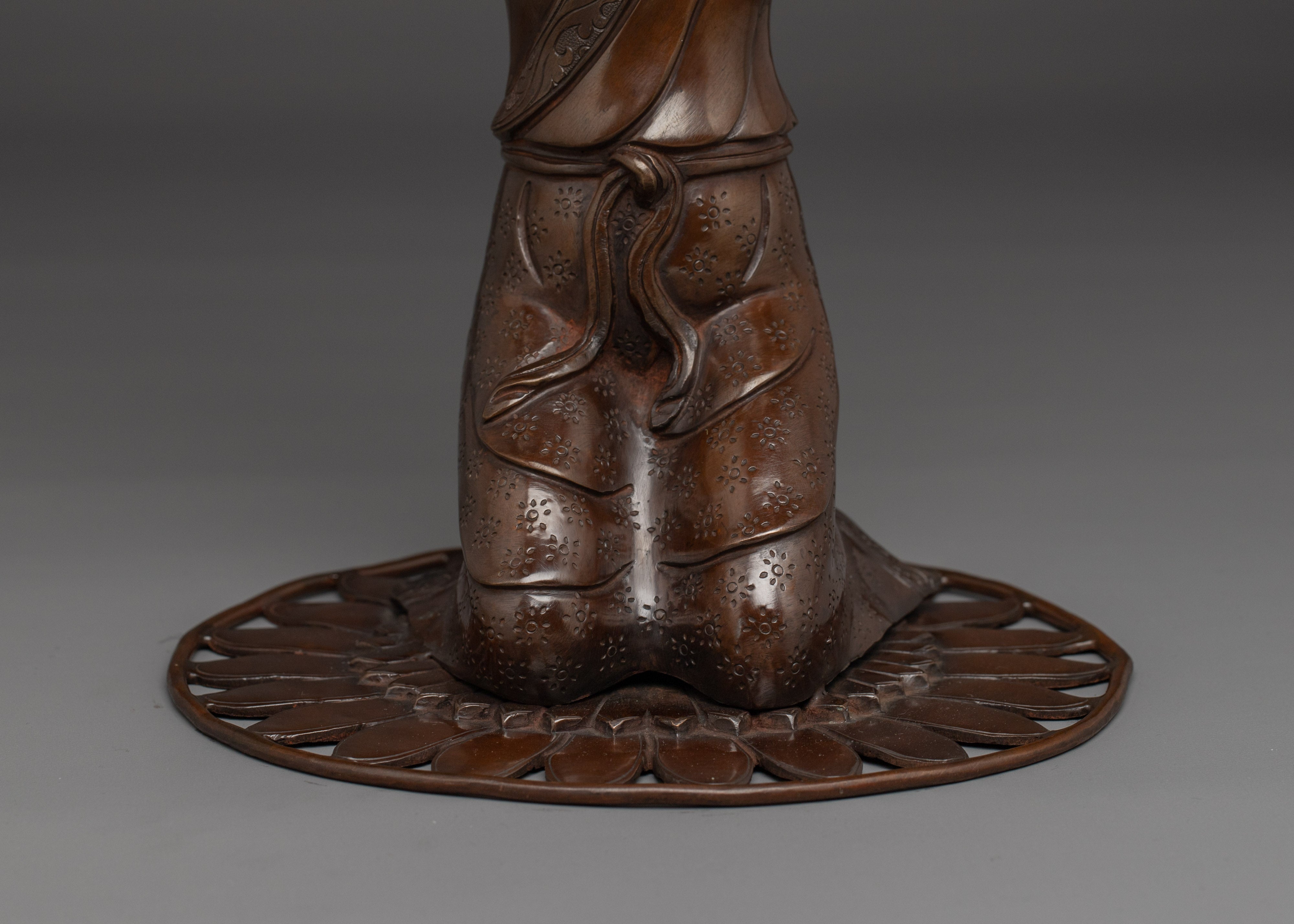 Copper Lamp Stand | Handcrafted Spiritual Lamp