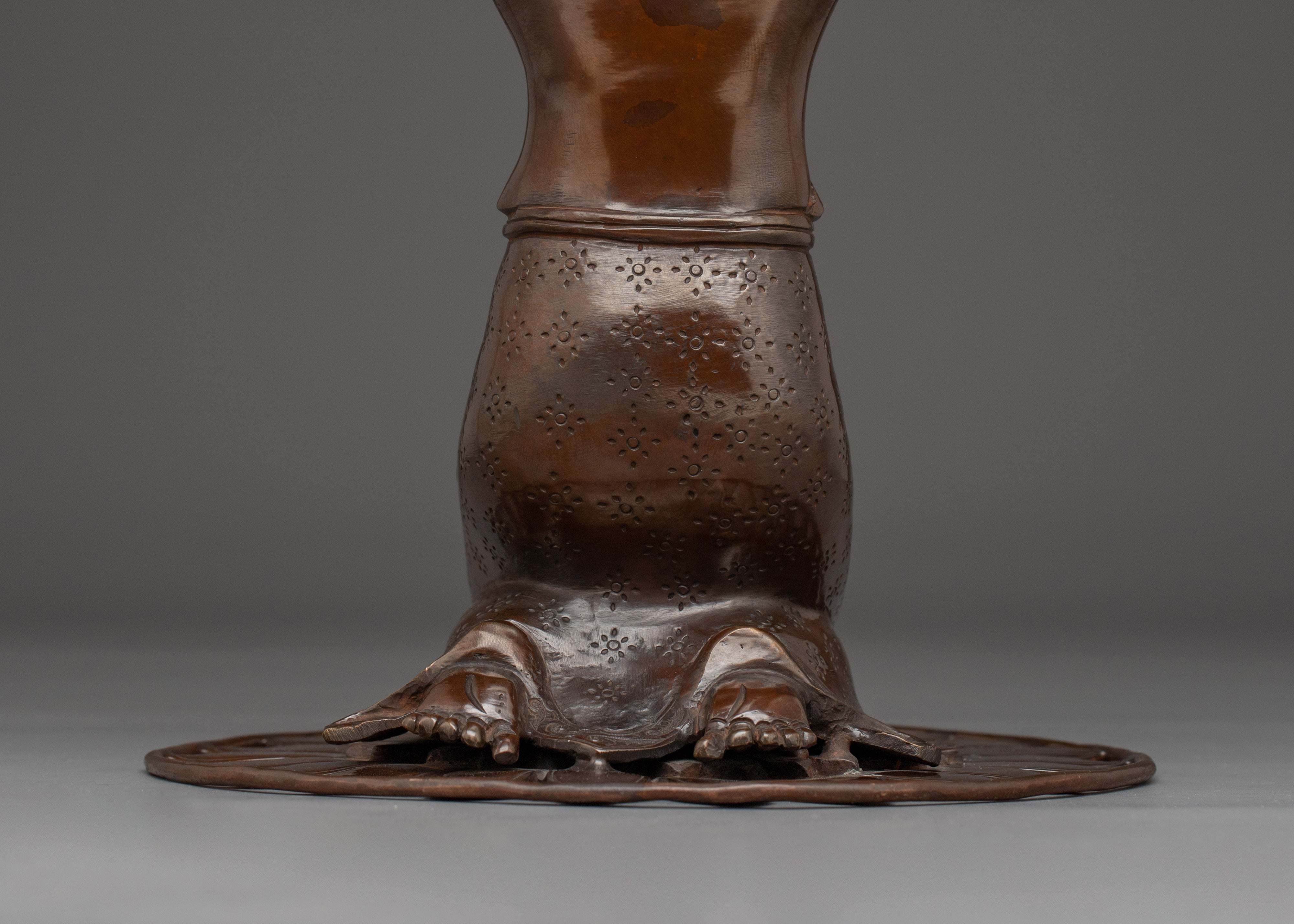 Copper Lamp Stand | Handcrafted Spiritual Lamp
