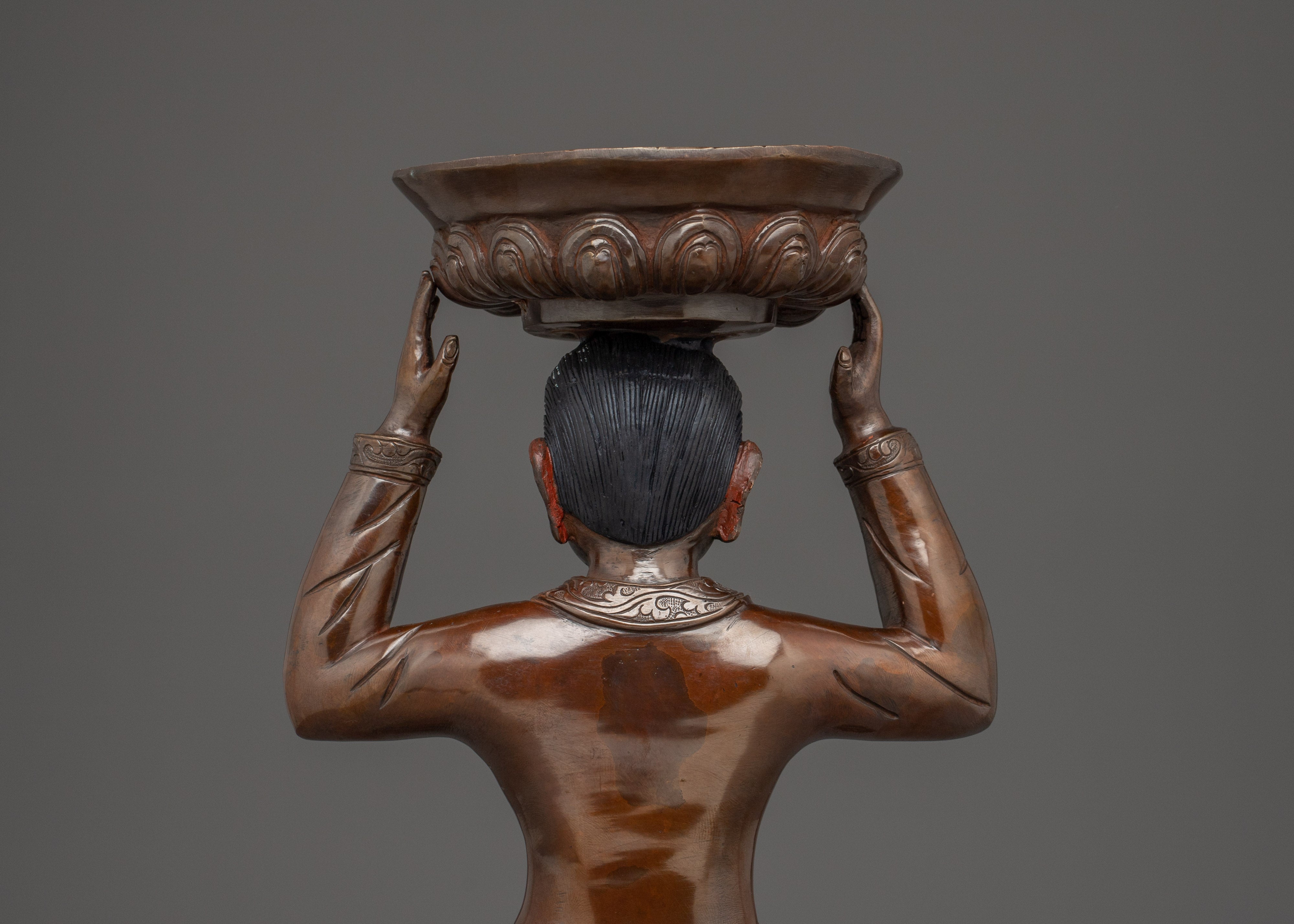 Copper Lamp Stand | Handcrafted Spiritual Lamp