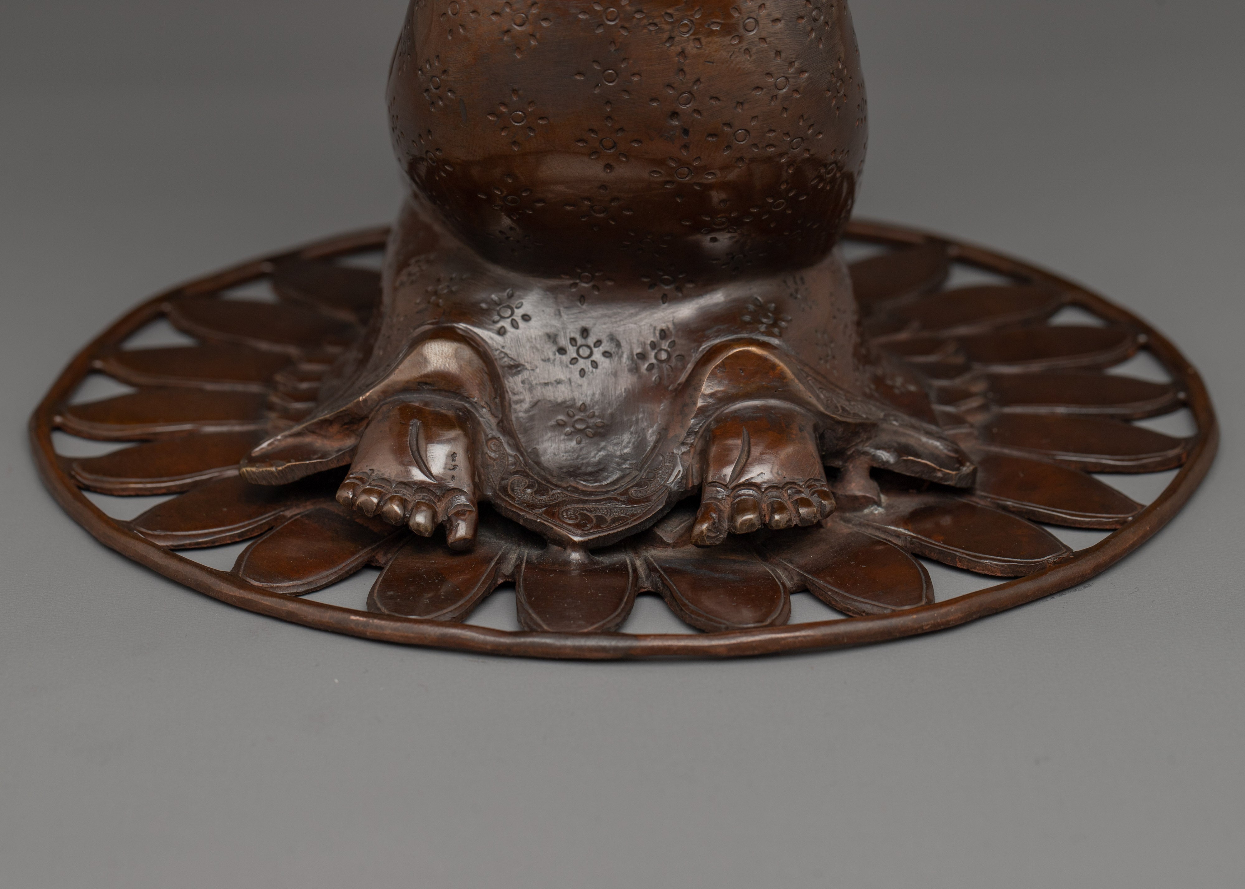 Copper Lamp Stand | Handcrafted Spiritual Lamp