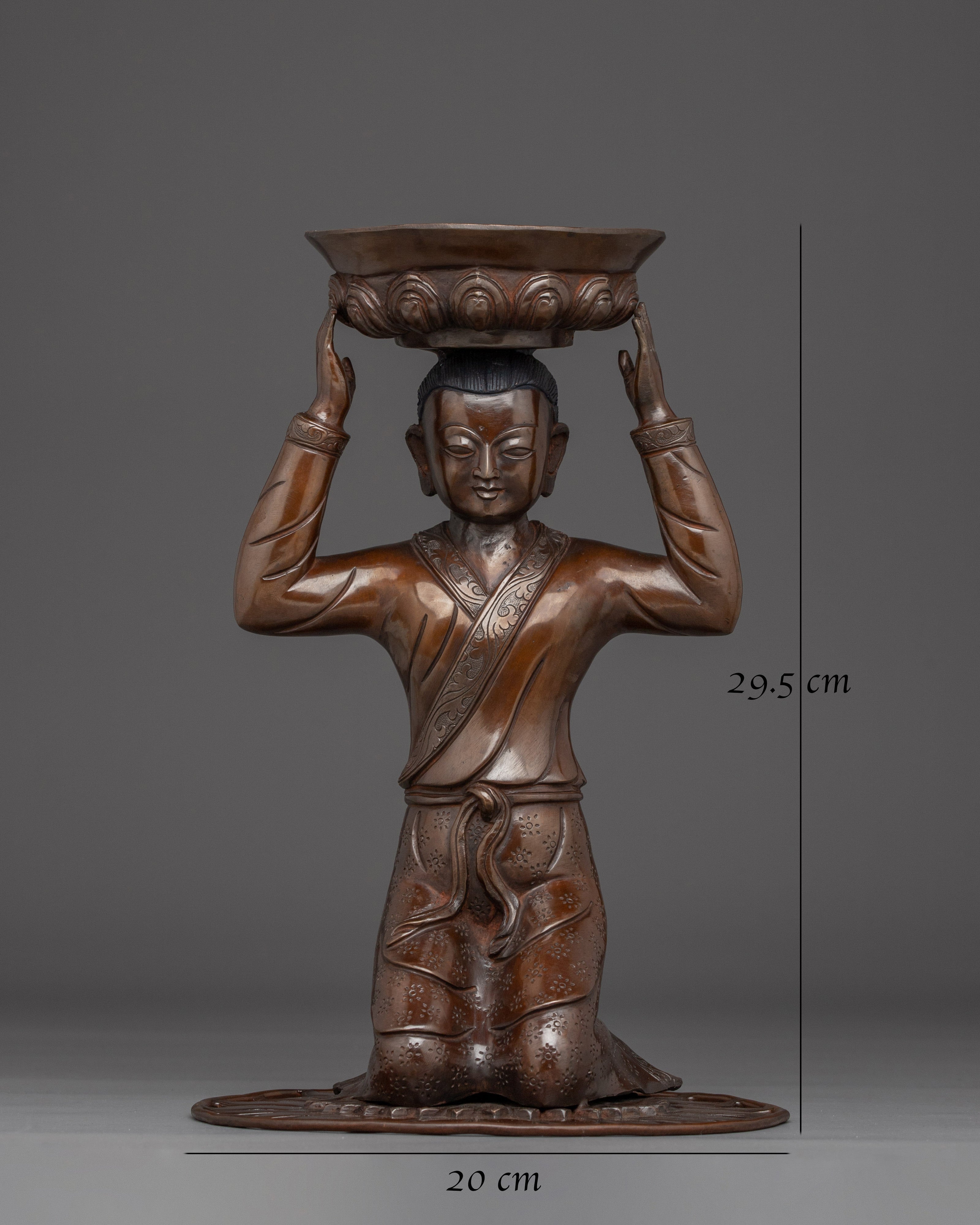 Copper Lamp Stand | Handcrafted Spiritual Lamp