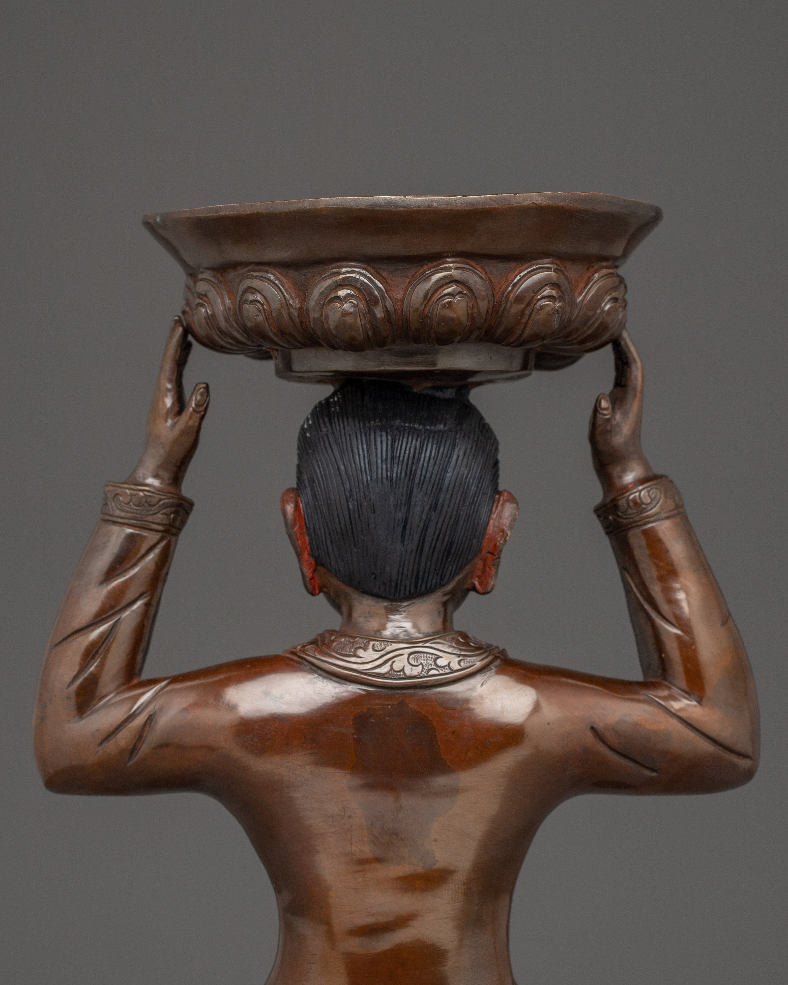 Copper Lamp Stand | Handcrafted Spiritual Lamp