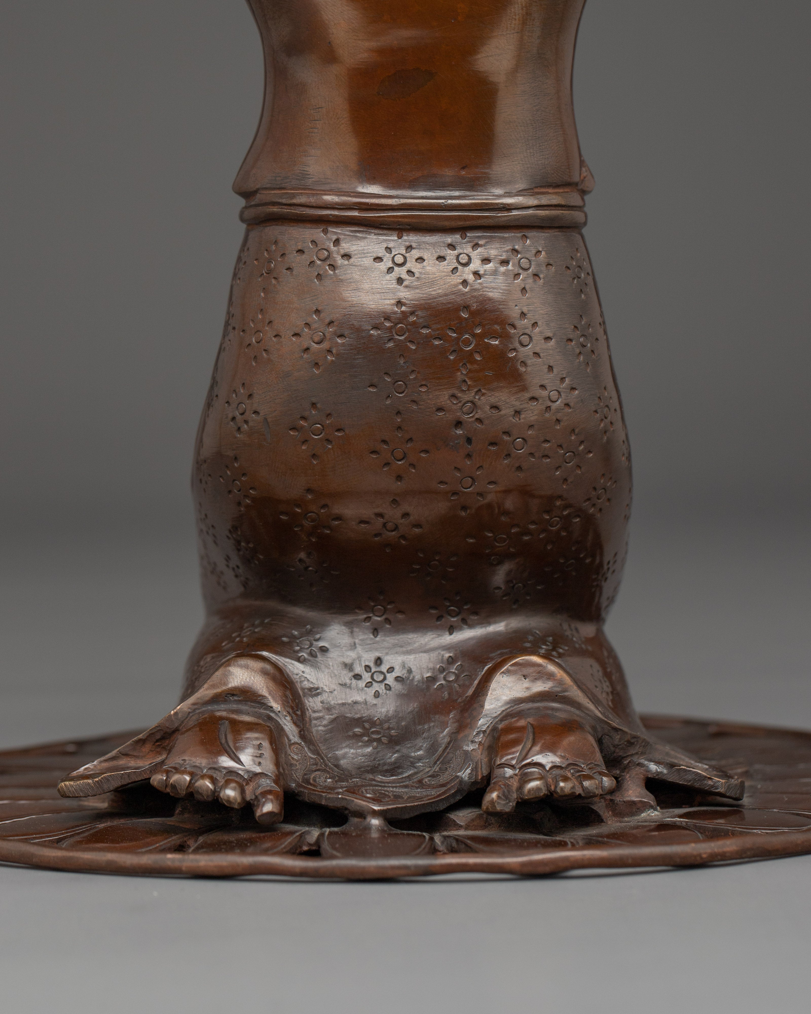 Copper Lamp Stand | Handcrafted Spiritual Lamp