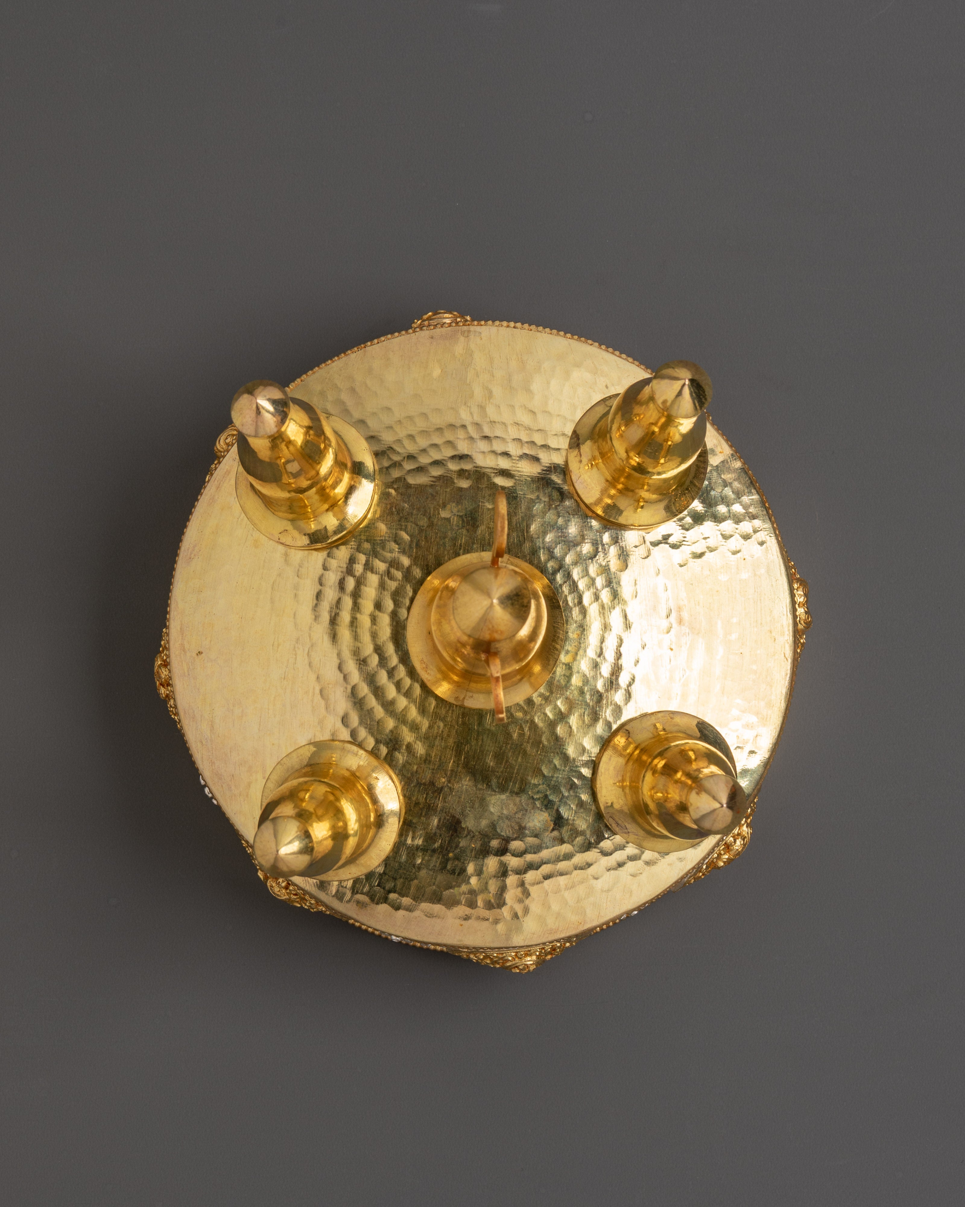 Buddhist Torma Altar Tool | Tibetan Ritual Offering with Moon and Sun Symbols