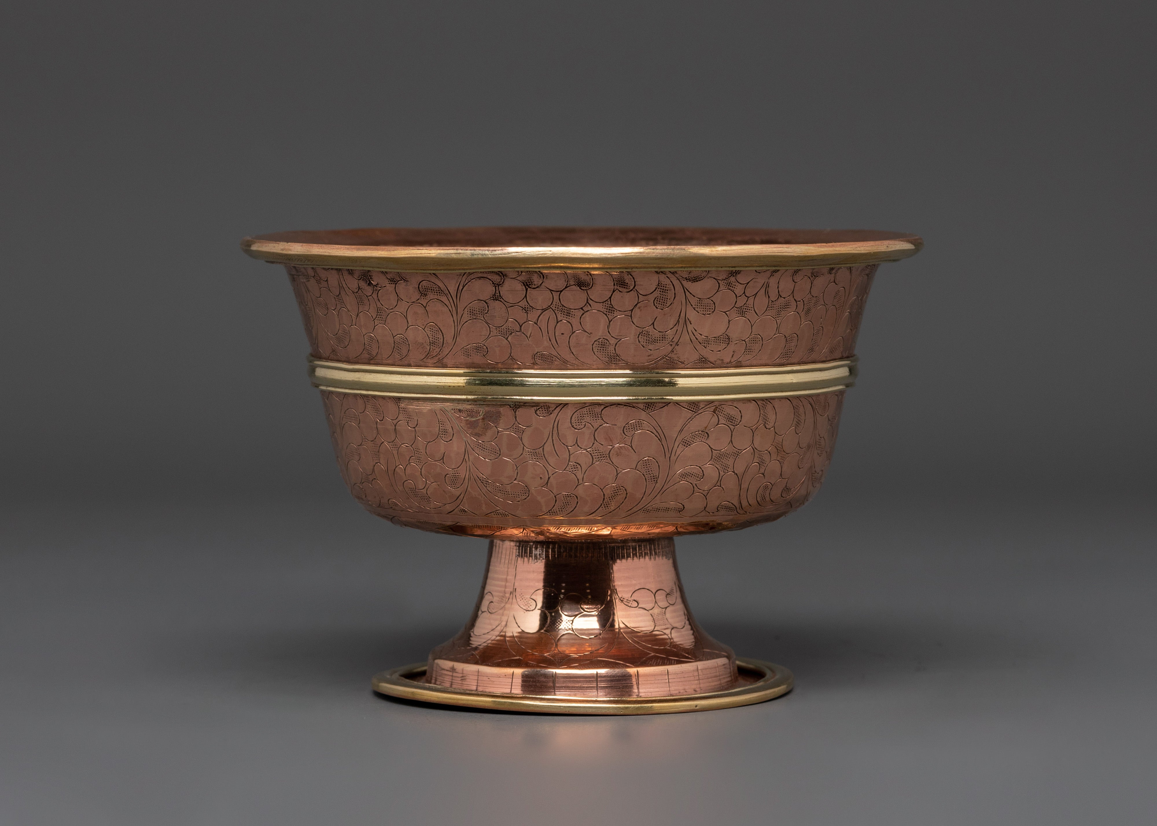 Copper Offering Bowls Set | Bowls Set for Buddhist Rituals