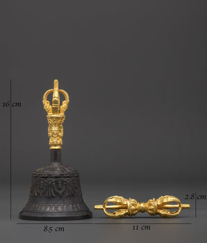 Tibetan Buddhist Bell and Vajra Set | Perfect for Meditation and Rituals
