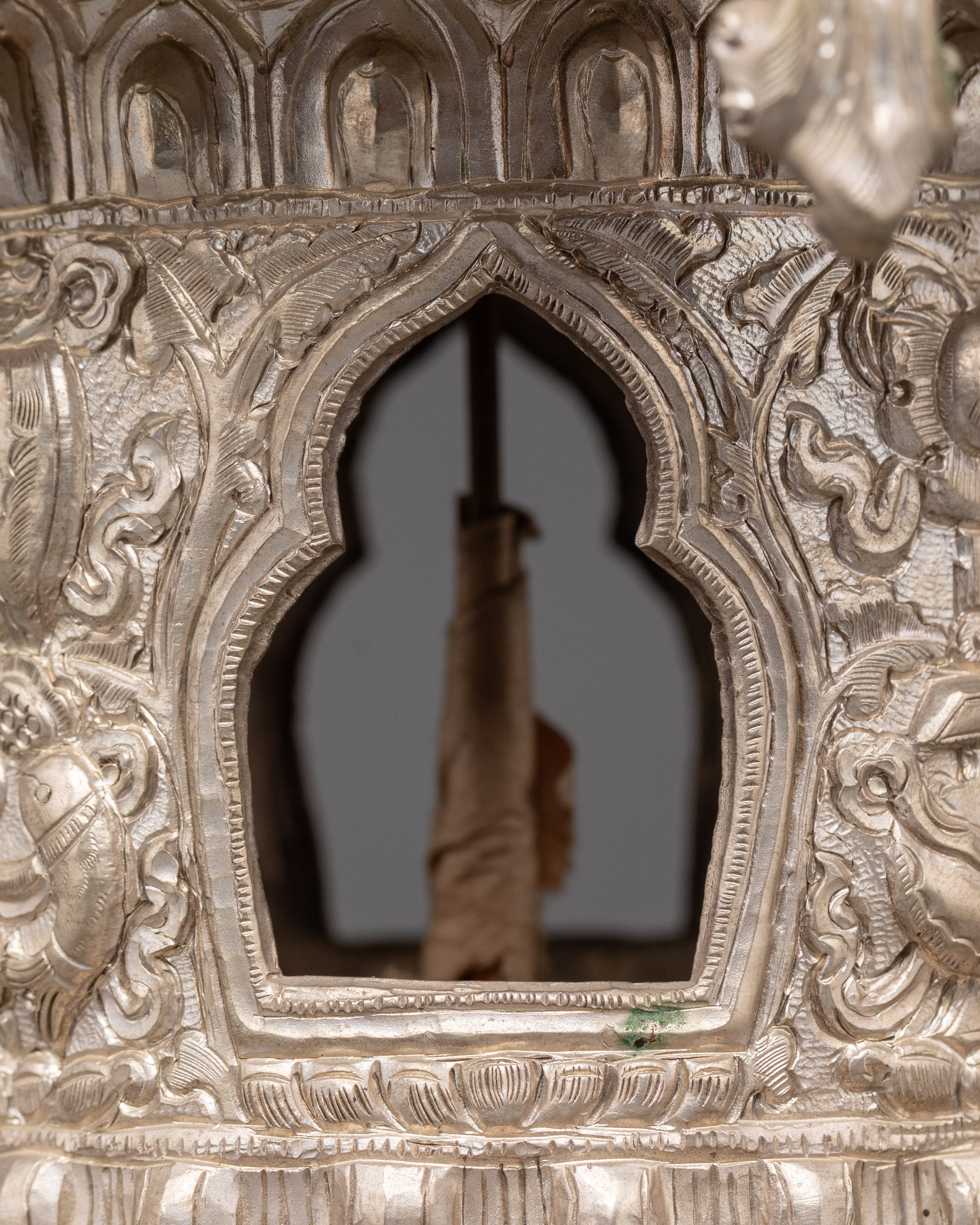 Copper And Silver Plated Prayer Wheel | Tibetan Buddhist Prayer Wheel