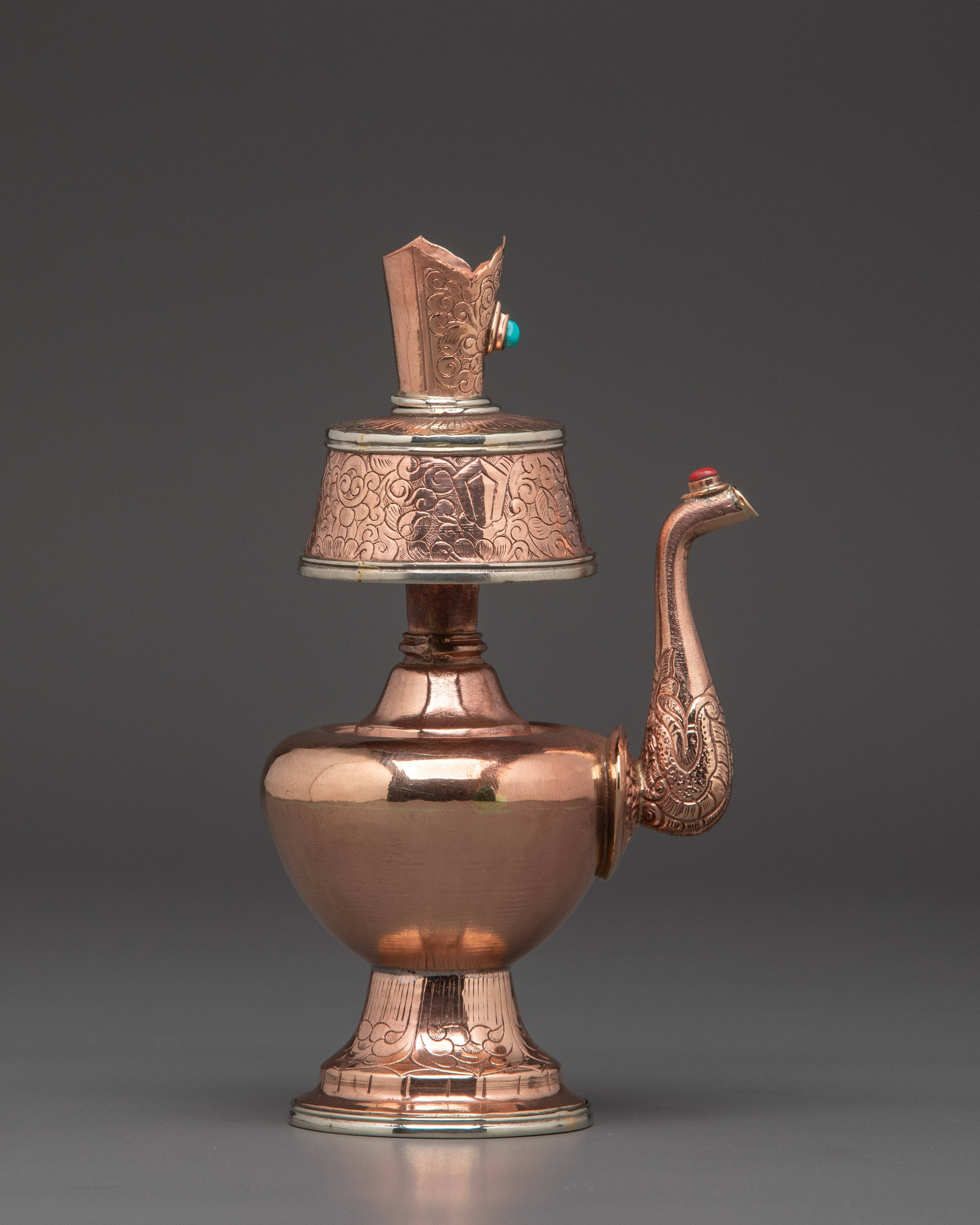 Handmade Altar Ritual Bhumba | Traditional Copper Buddhist Offering Vase