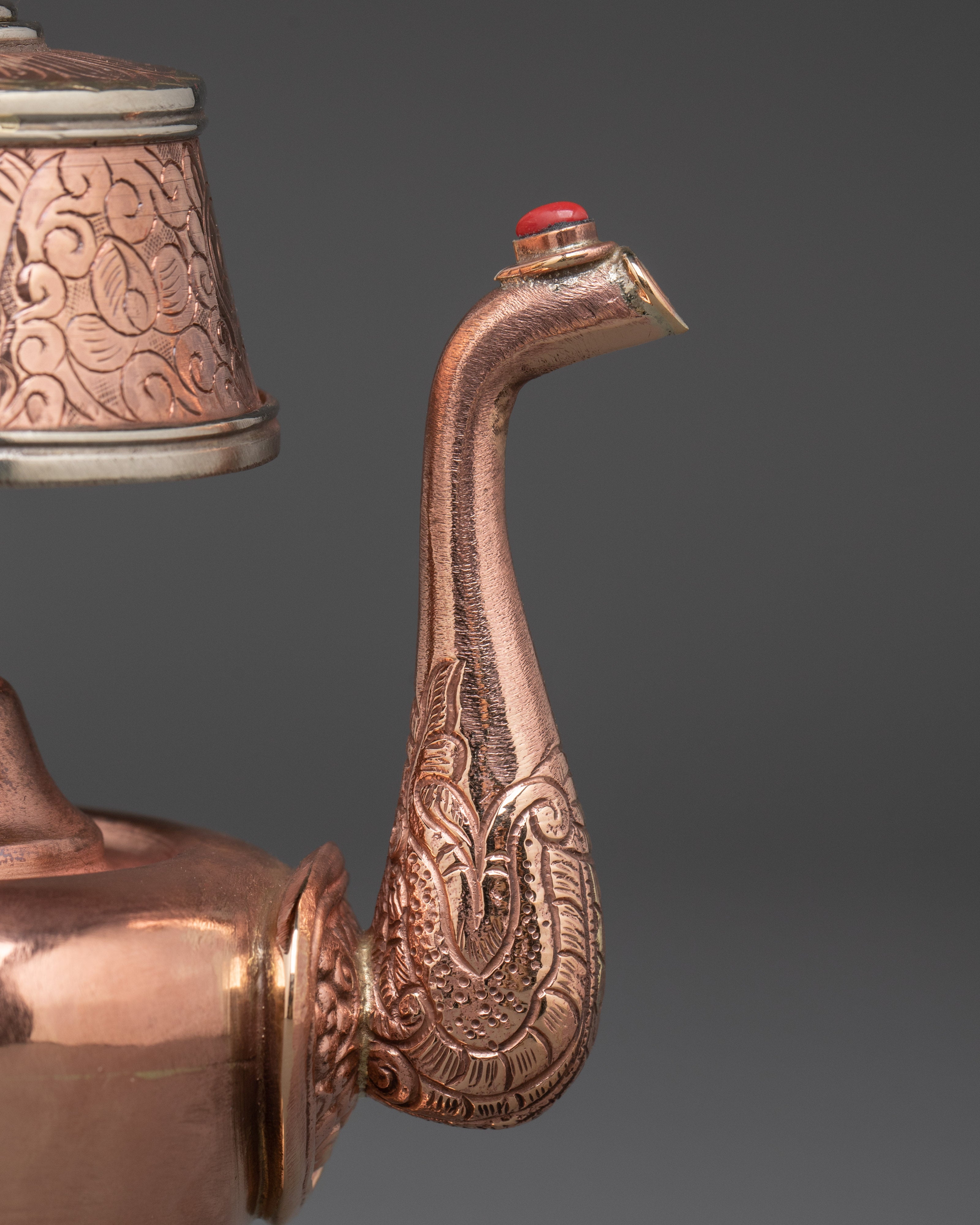 Handmade Altar Ritual Bhumba | Traditional Copper Buddhist Offering Vase