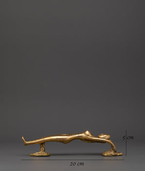 Brass Female Figure Door Handle | Elegant Door Pull for Artistic Spaces