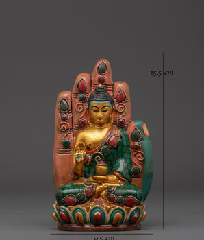 Handcrafted Amoghasiddhi Buddha Figurine | Symbol of Protection & Wisdom