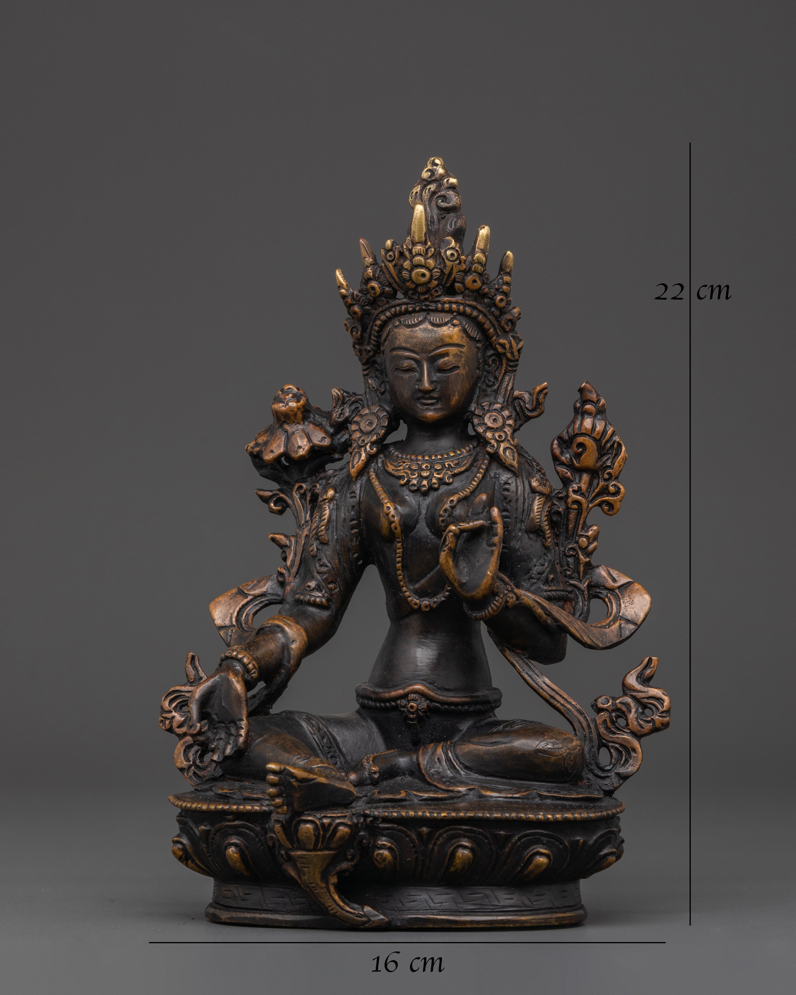 Antique Finishing Green Tara Statue | Mother of Liberation