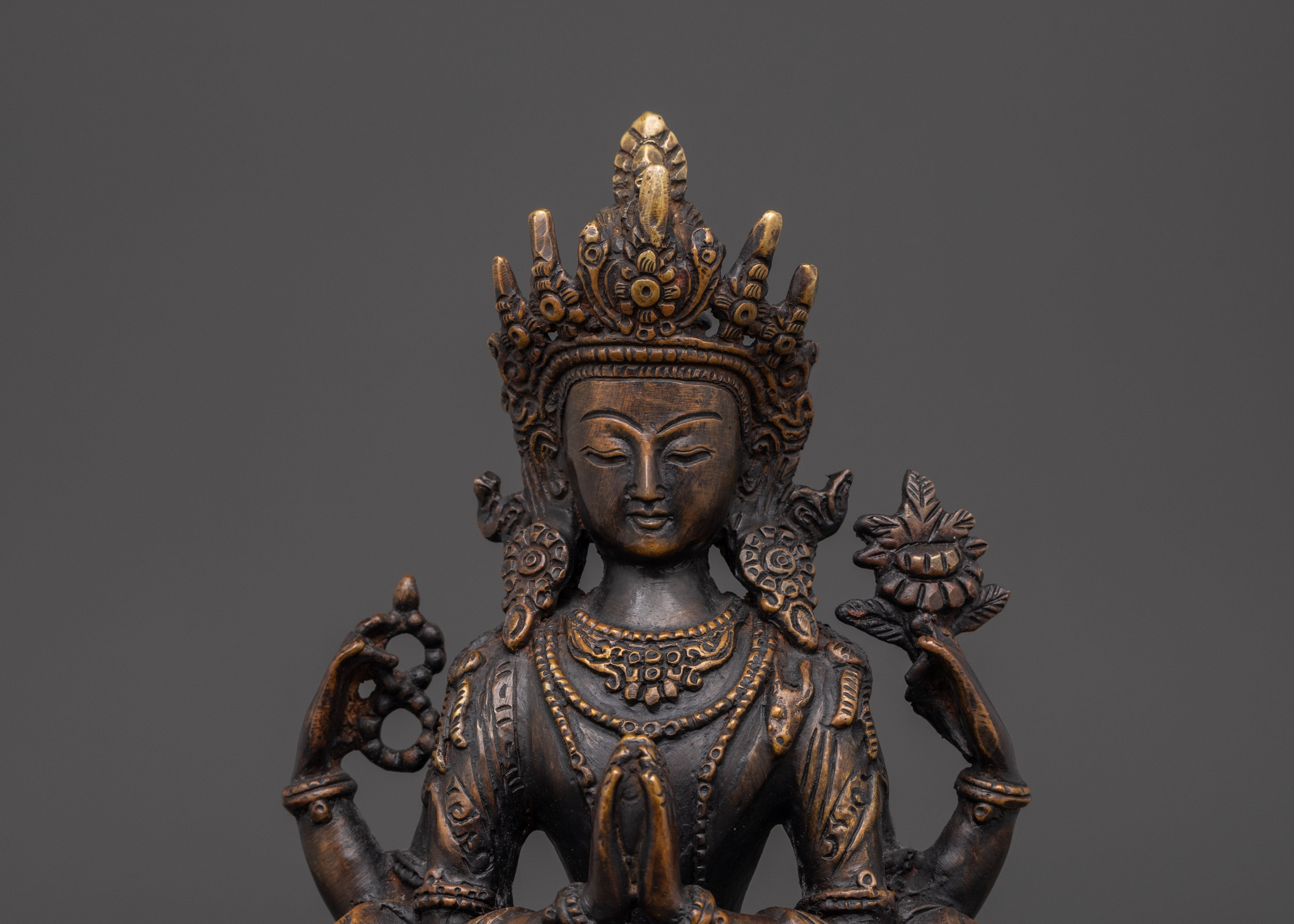 Four Armed Chenrezig Statues | Embodiment of Compassion | Home Decor