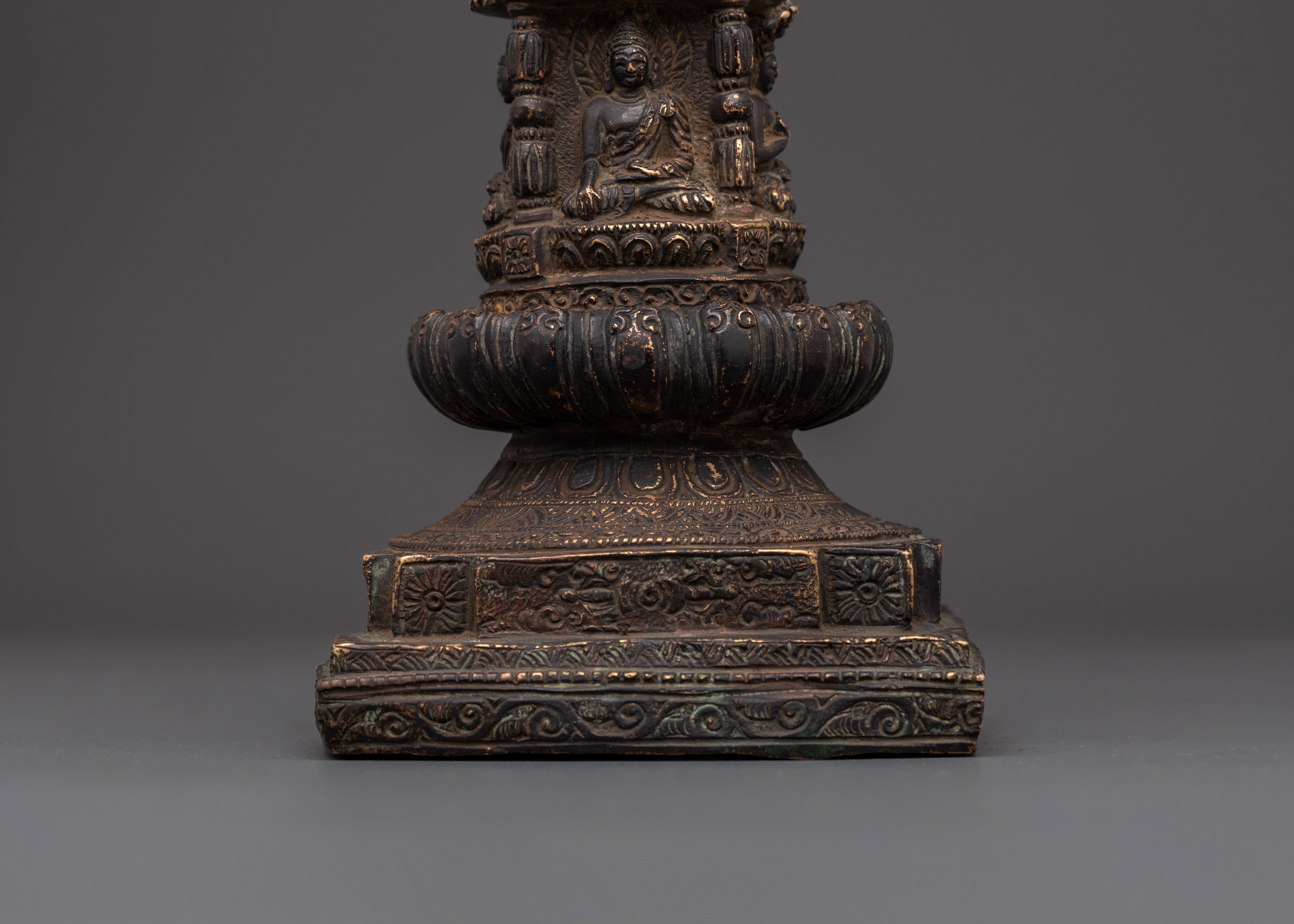 Spiritual Buddhist Stupa | Handcrafted Copper Stupa for Meditation
