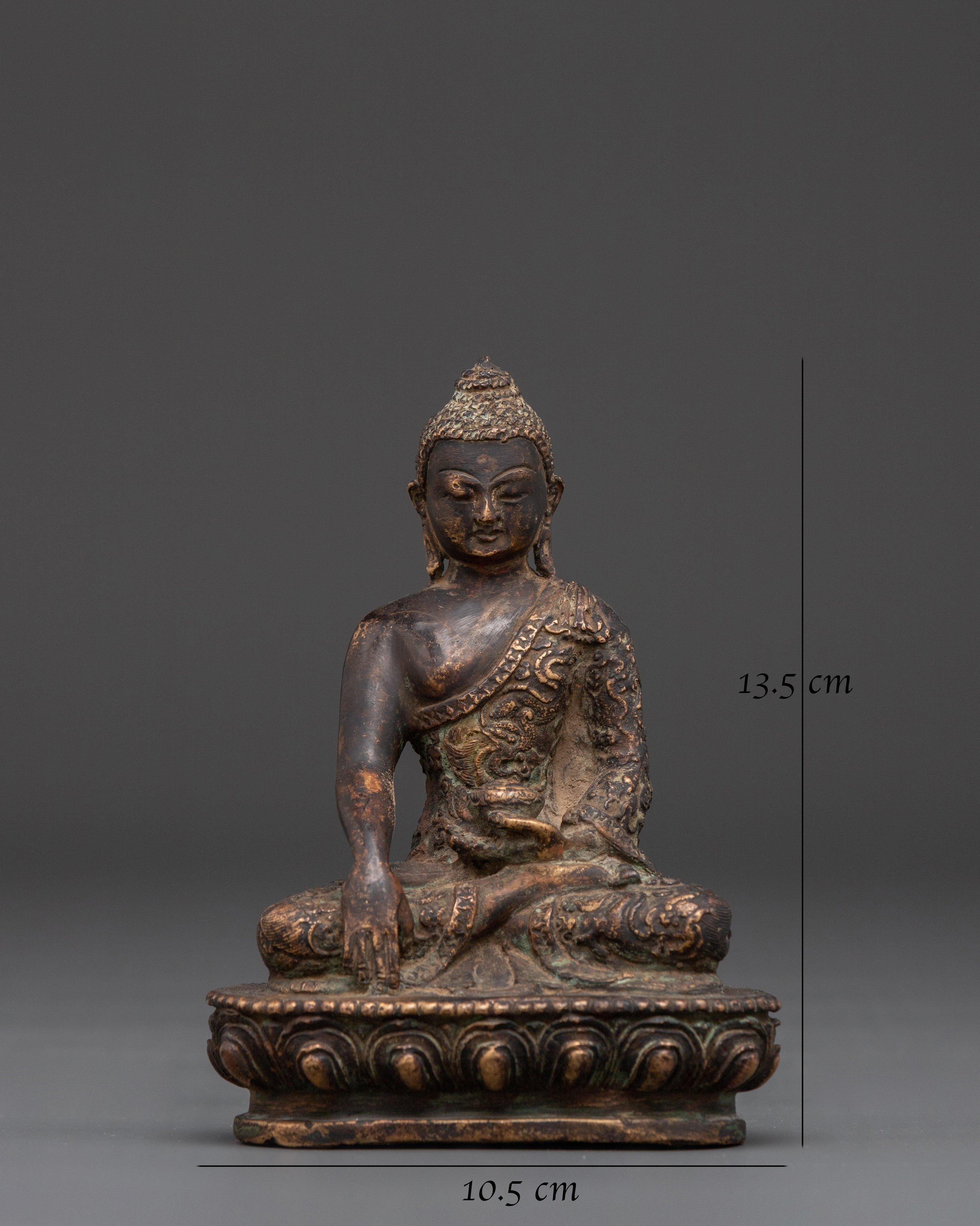 Handcrafted Copper Shakyamuni Buddha Statue | Buddha Figure For Positive Energy