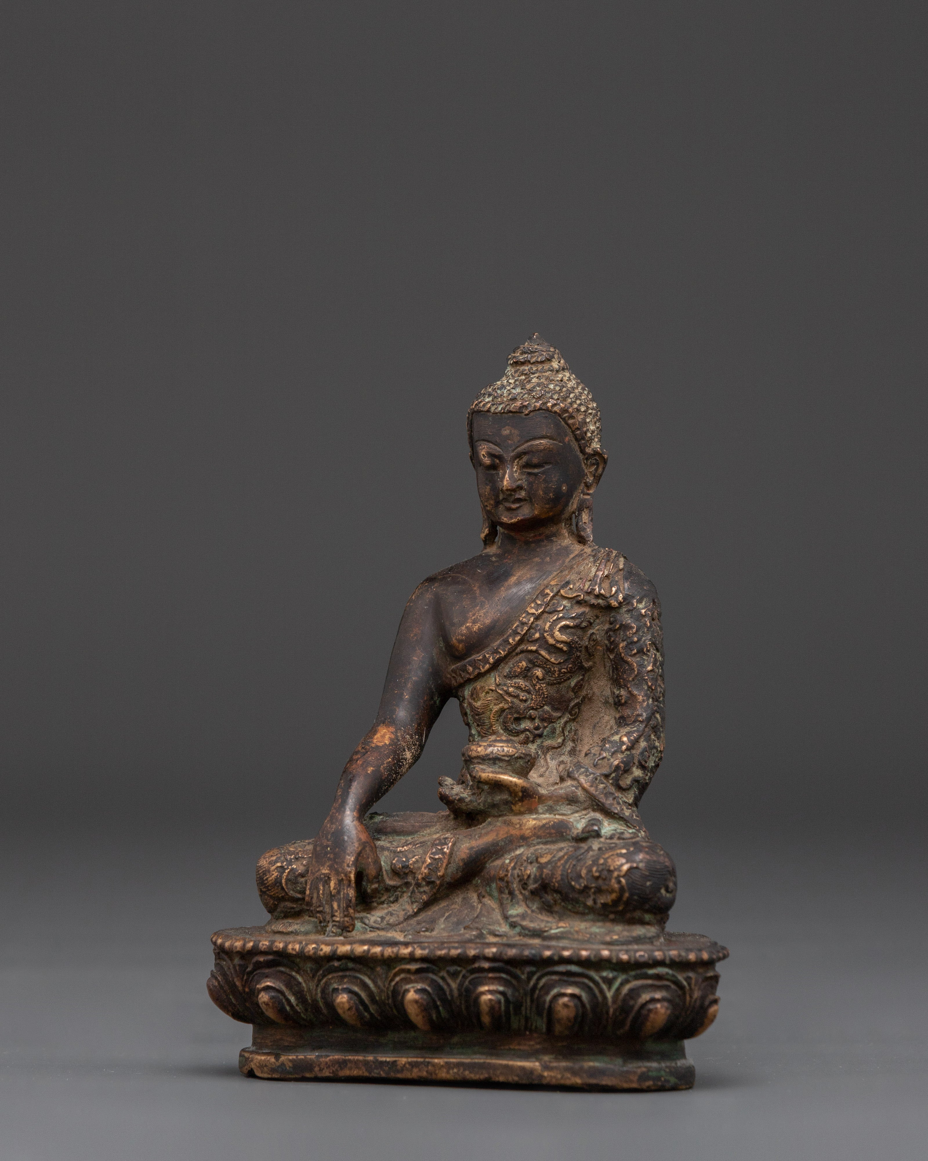 Handcrafted Copper Shakyamuni Buddha Statue | Buddha Figure For Positive Energy