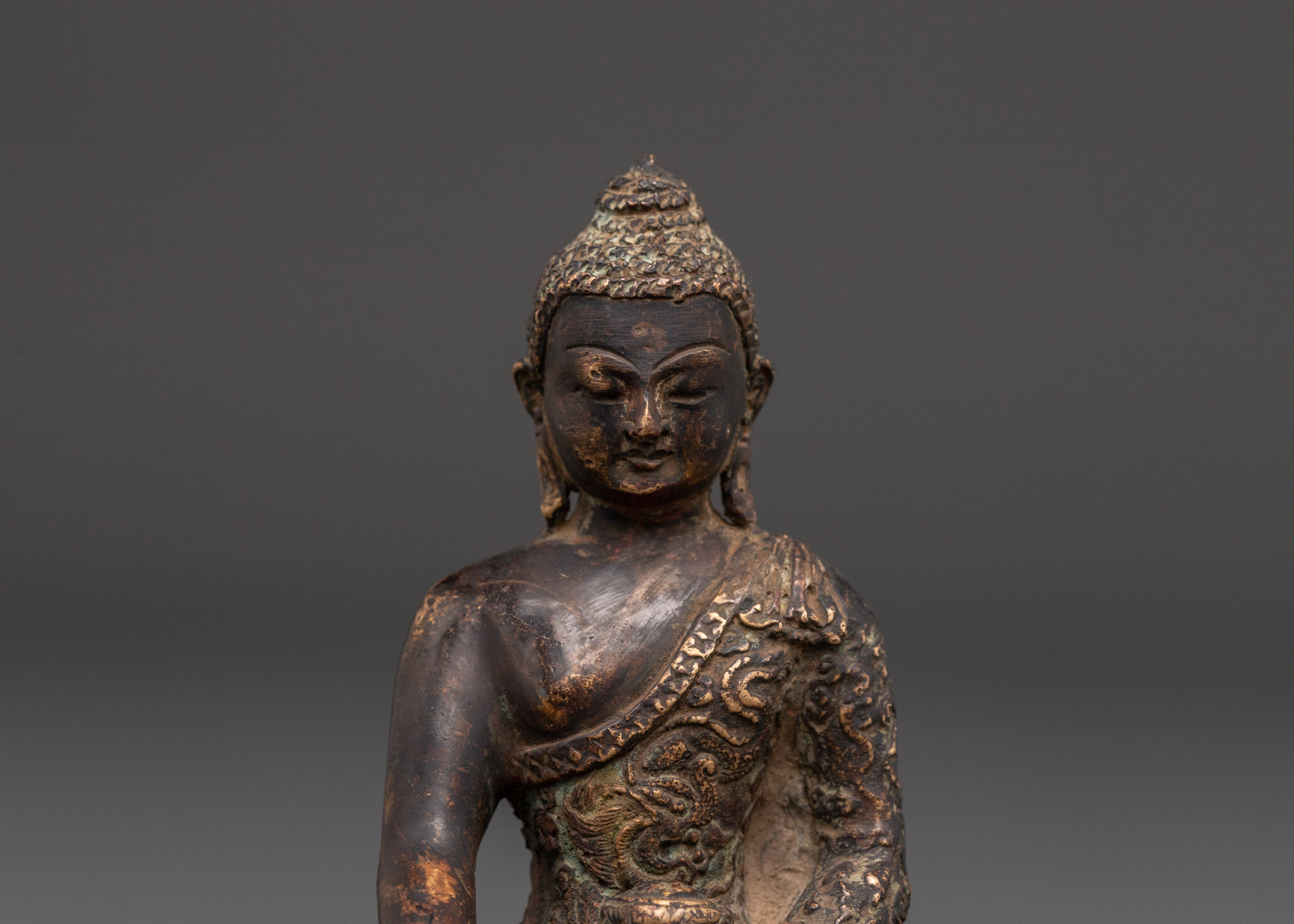 Handcrafted Copper Shakyamuni Buddha Statue | Buddha Figure For Positive Energy