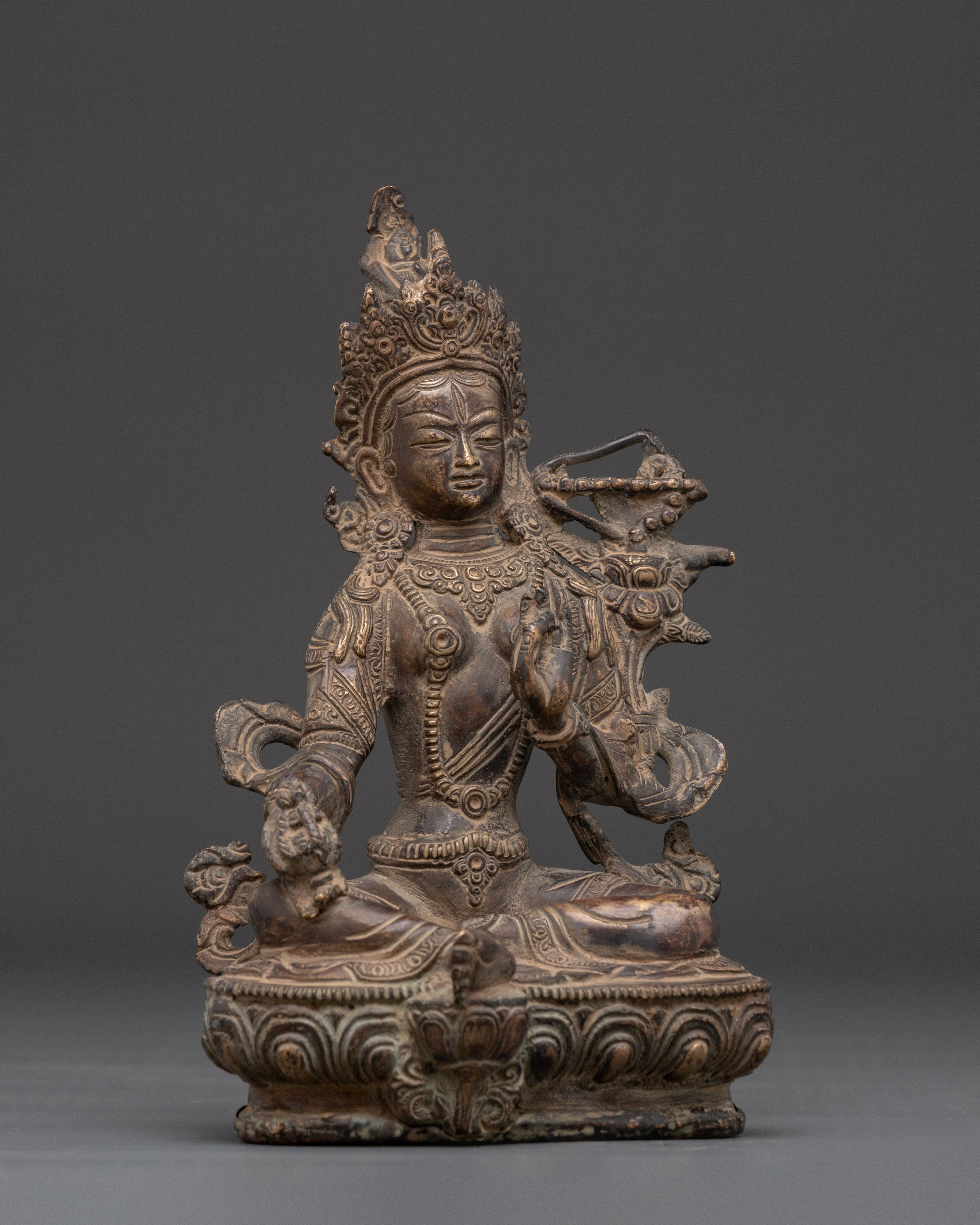 Buddhist Handmade Red Tara Statue | Divine Guardian