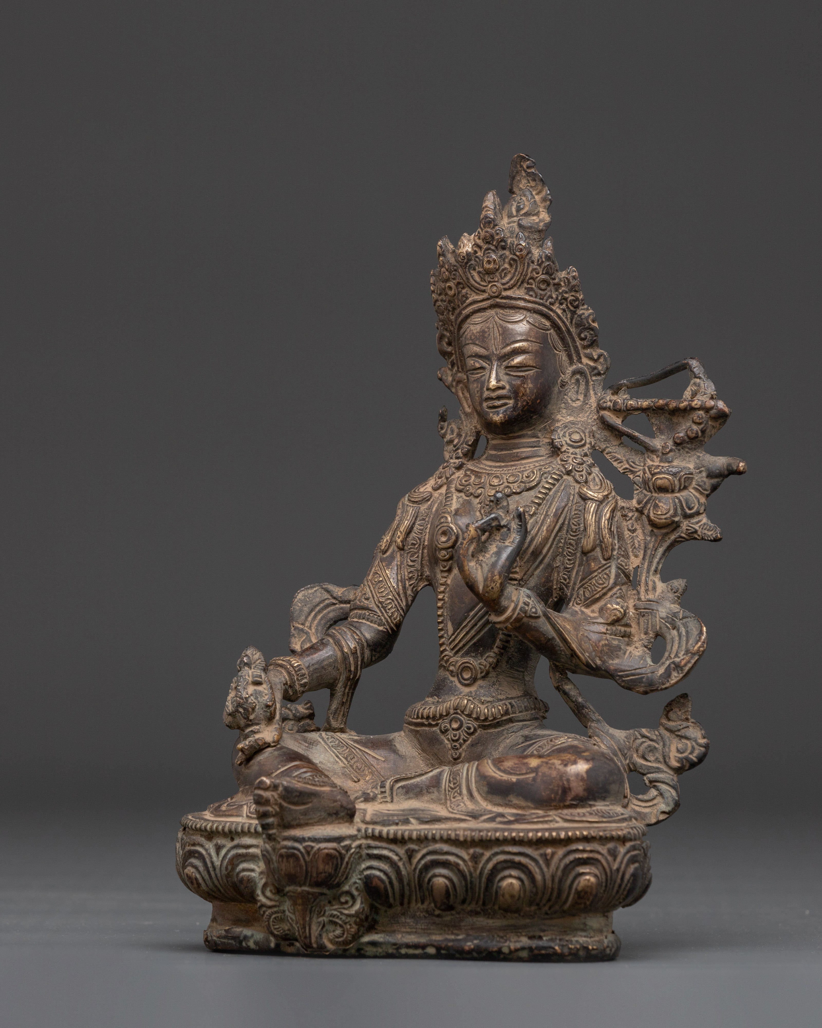 Buddhist Handmade Red Tara Statue | Divine Guardian