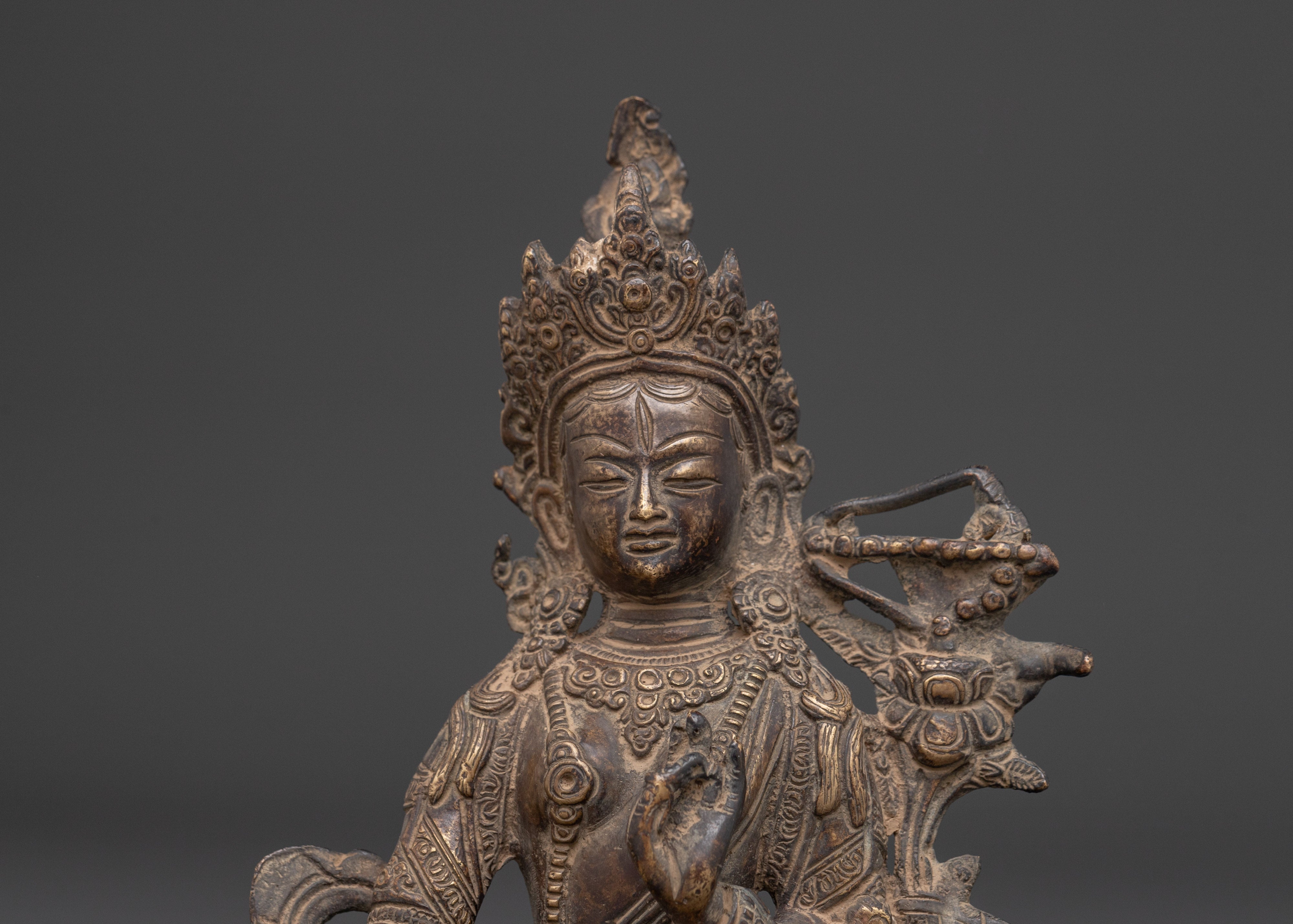 Buddhist Handmade Red Tara Statue | Divine Guardian