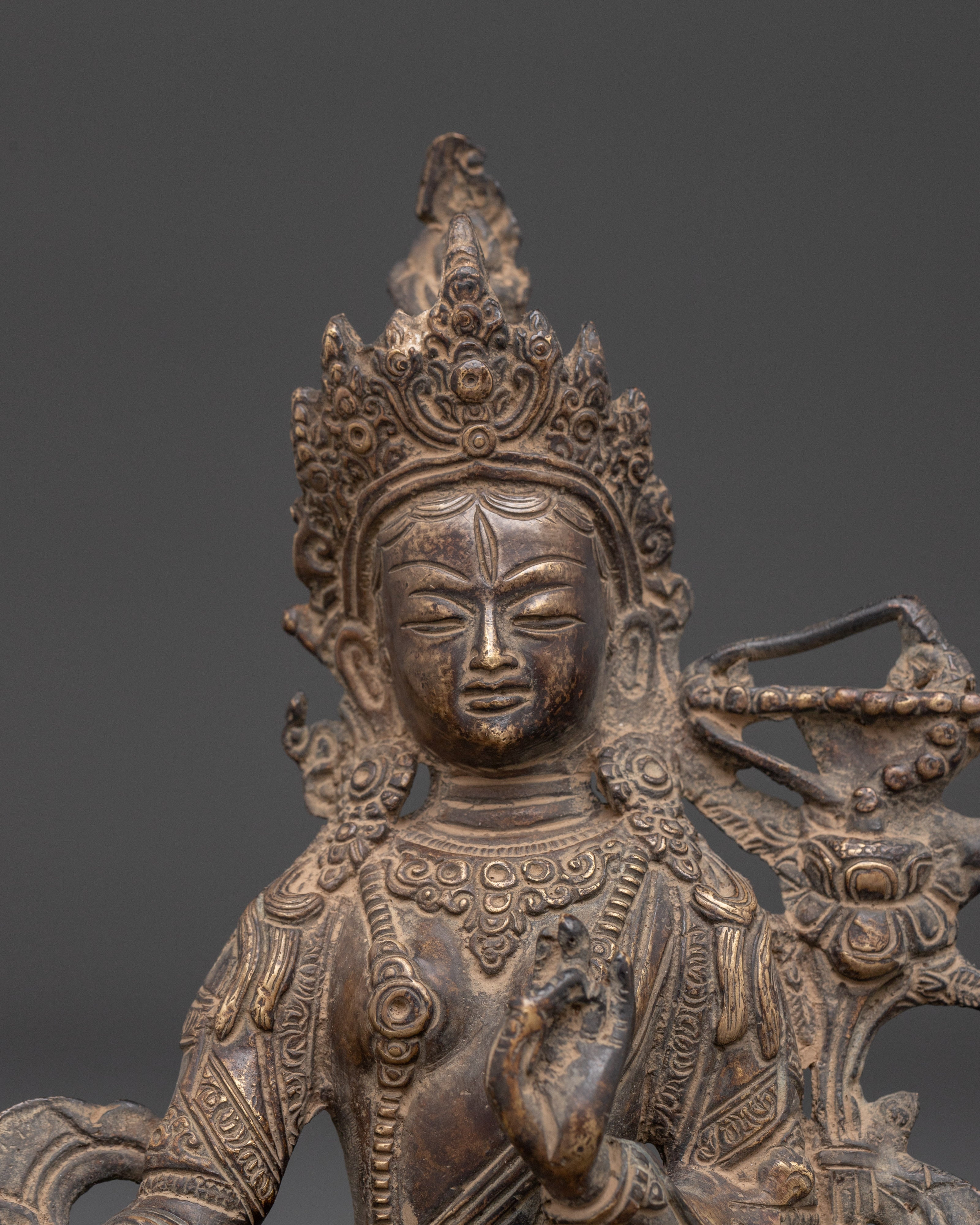 Buddhist Handmade Red Tara Statue | Divine Guardian