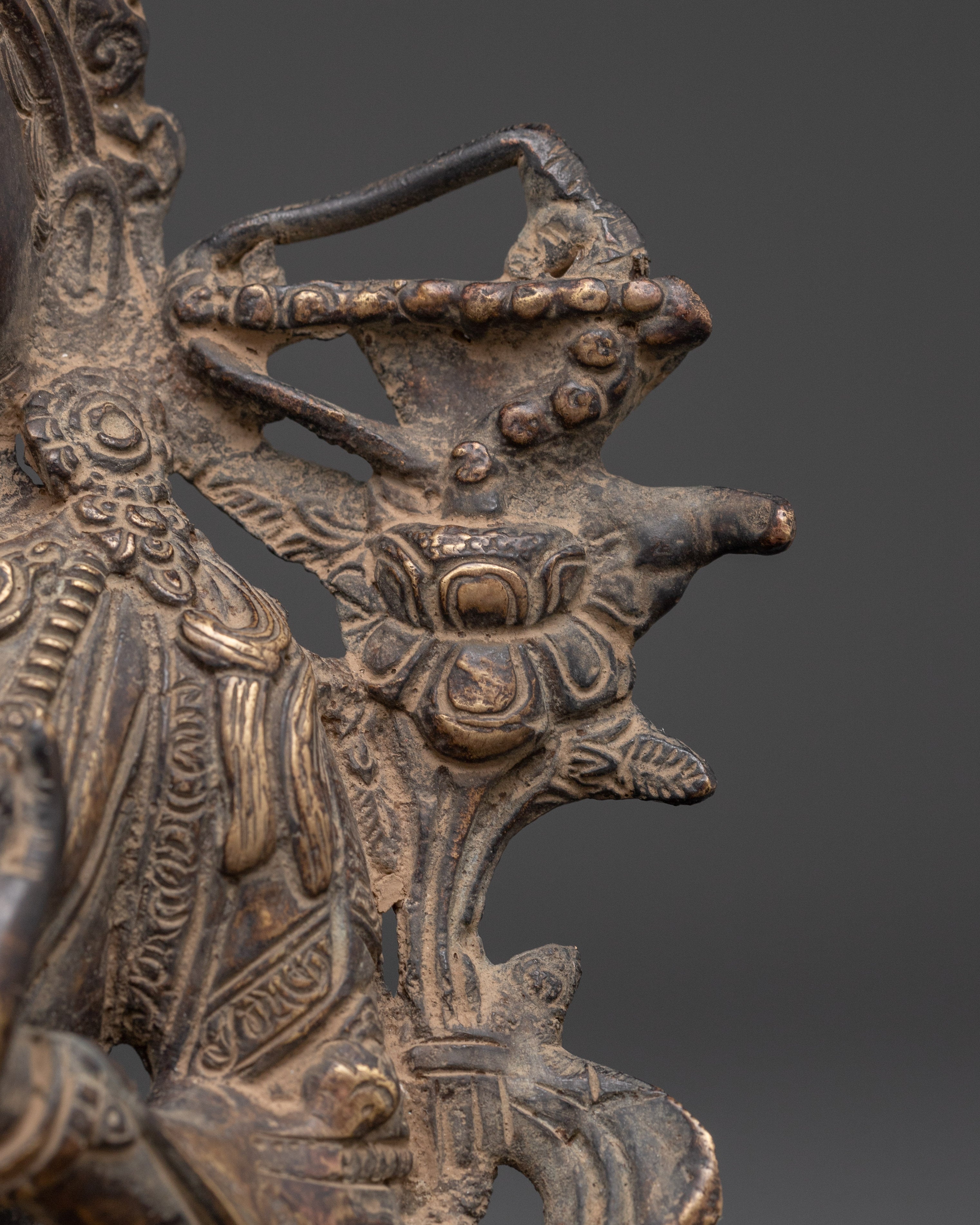 Buddhist Handmade Red Tara Statue | Divine Guardian