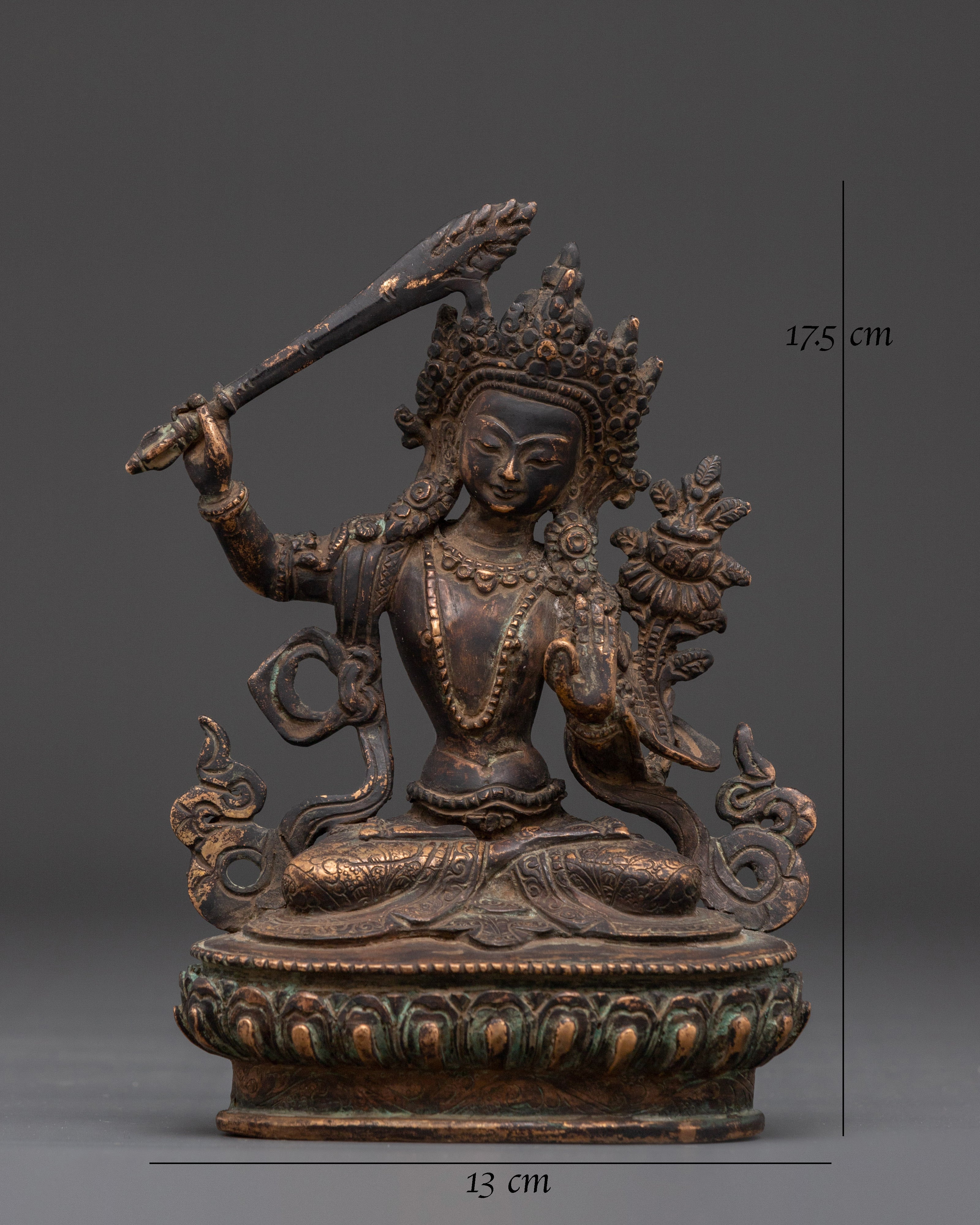 Handcrafted Manjushri Statue | Buddhist God of Wisdom