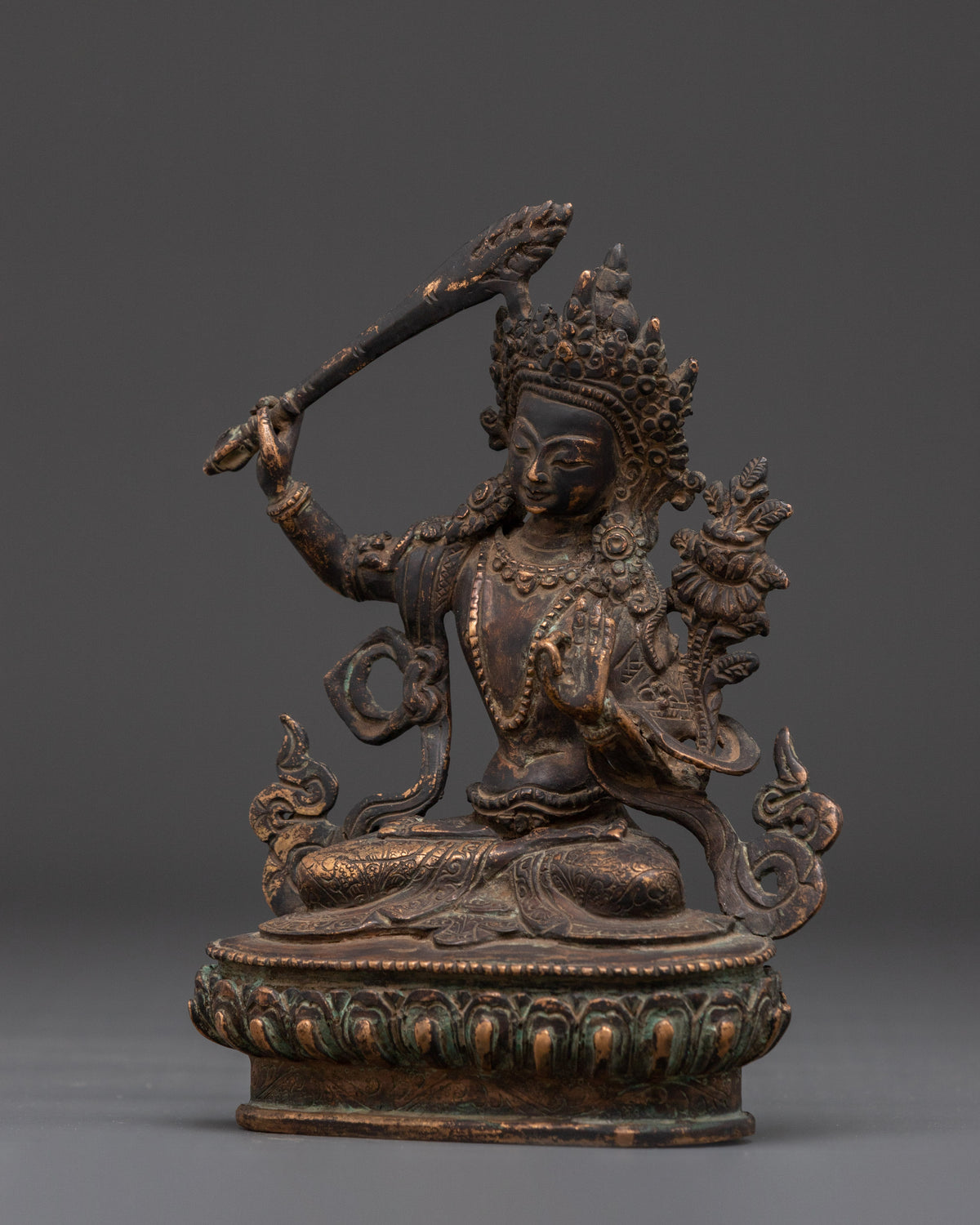 Handcrafted Manjushri Statue | Buddhist God of Wisdom