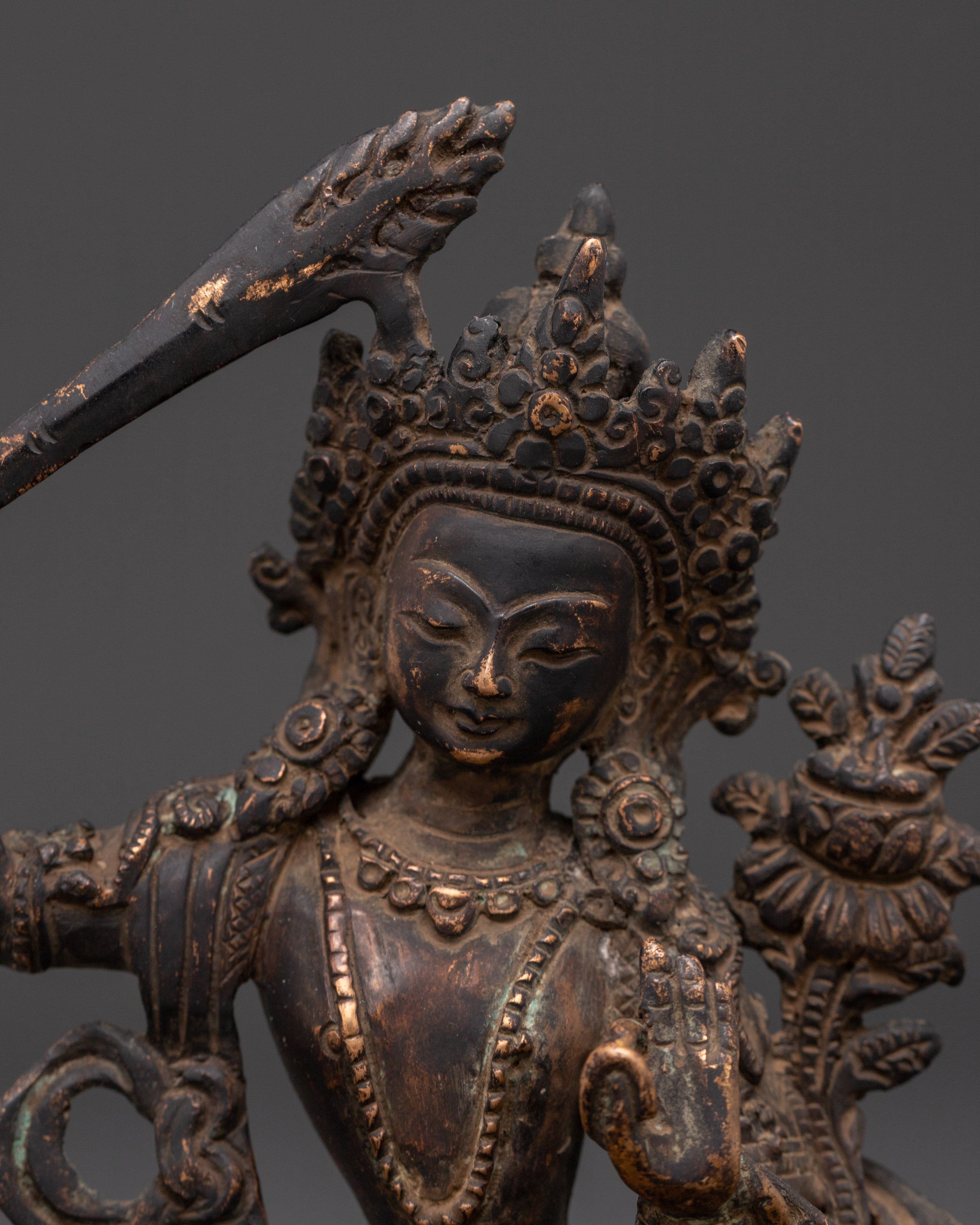 Handcrafted Manjushri Statue | Buddhist God of Wisdom