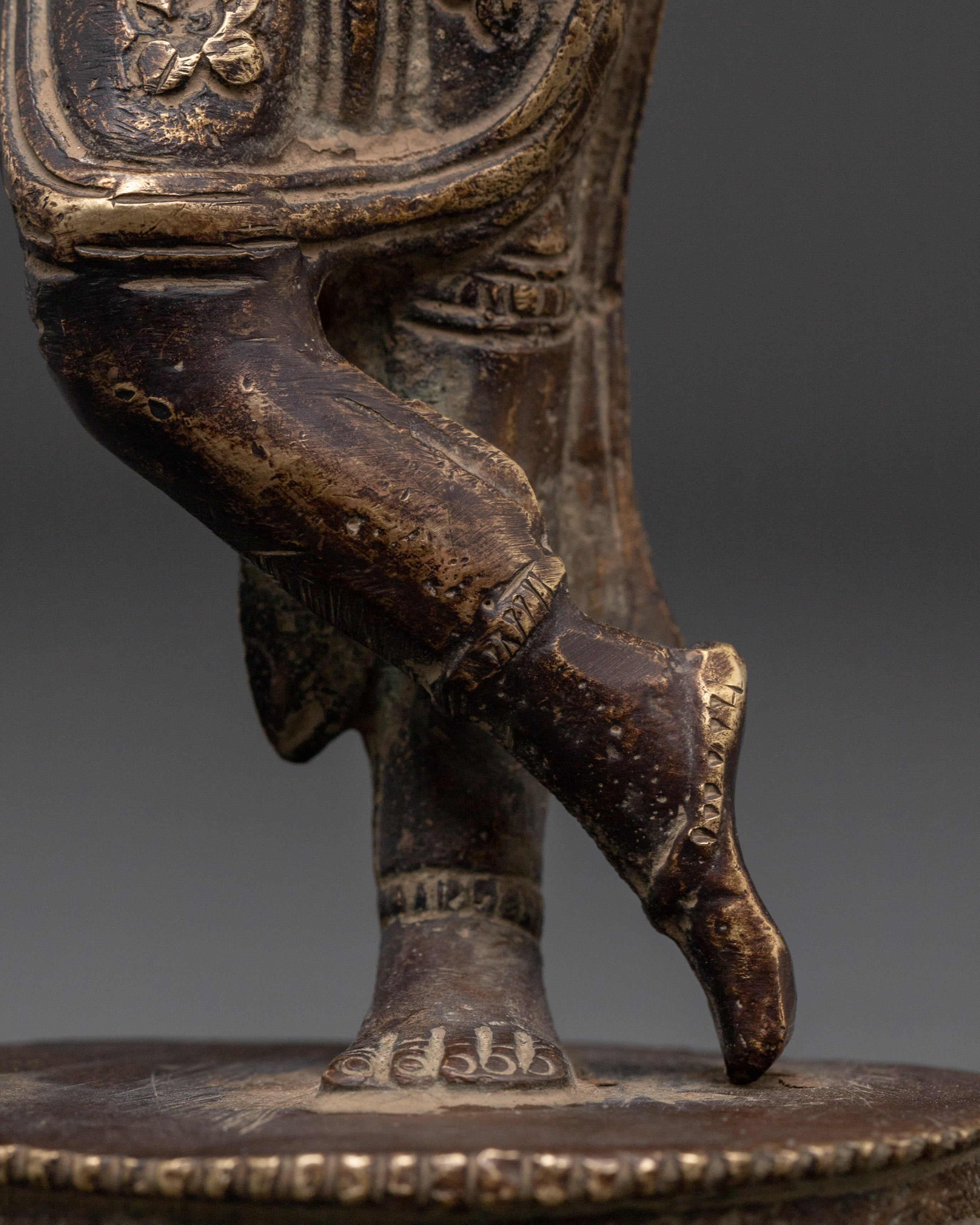 Handcrafted Mayadevi Statue | Copper Buddhist Sculpture with Antique Finish