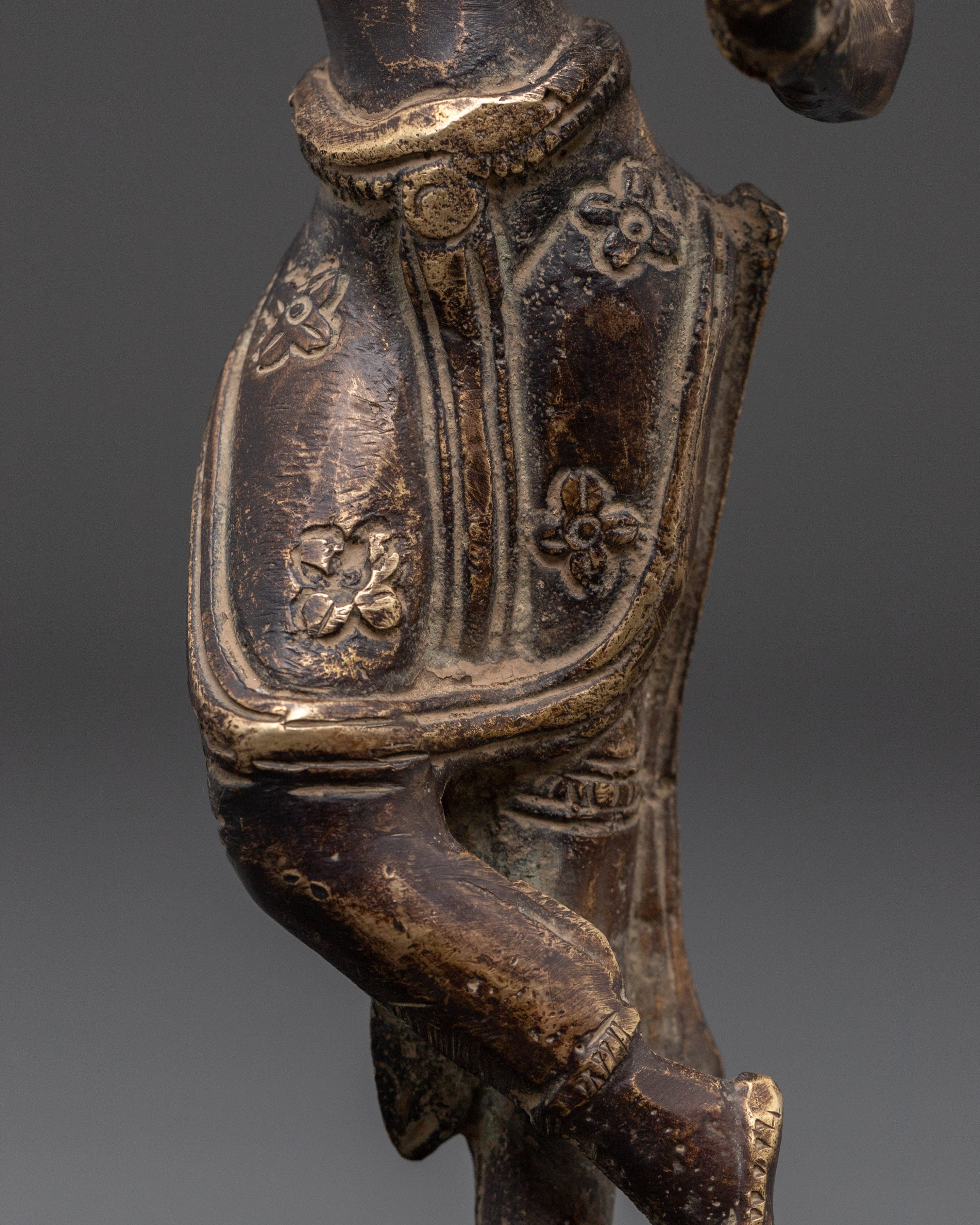 Handcrafted Mayadevi Statue | Copper Buddhist Sculpture with Antique Finish