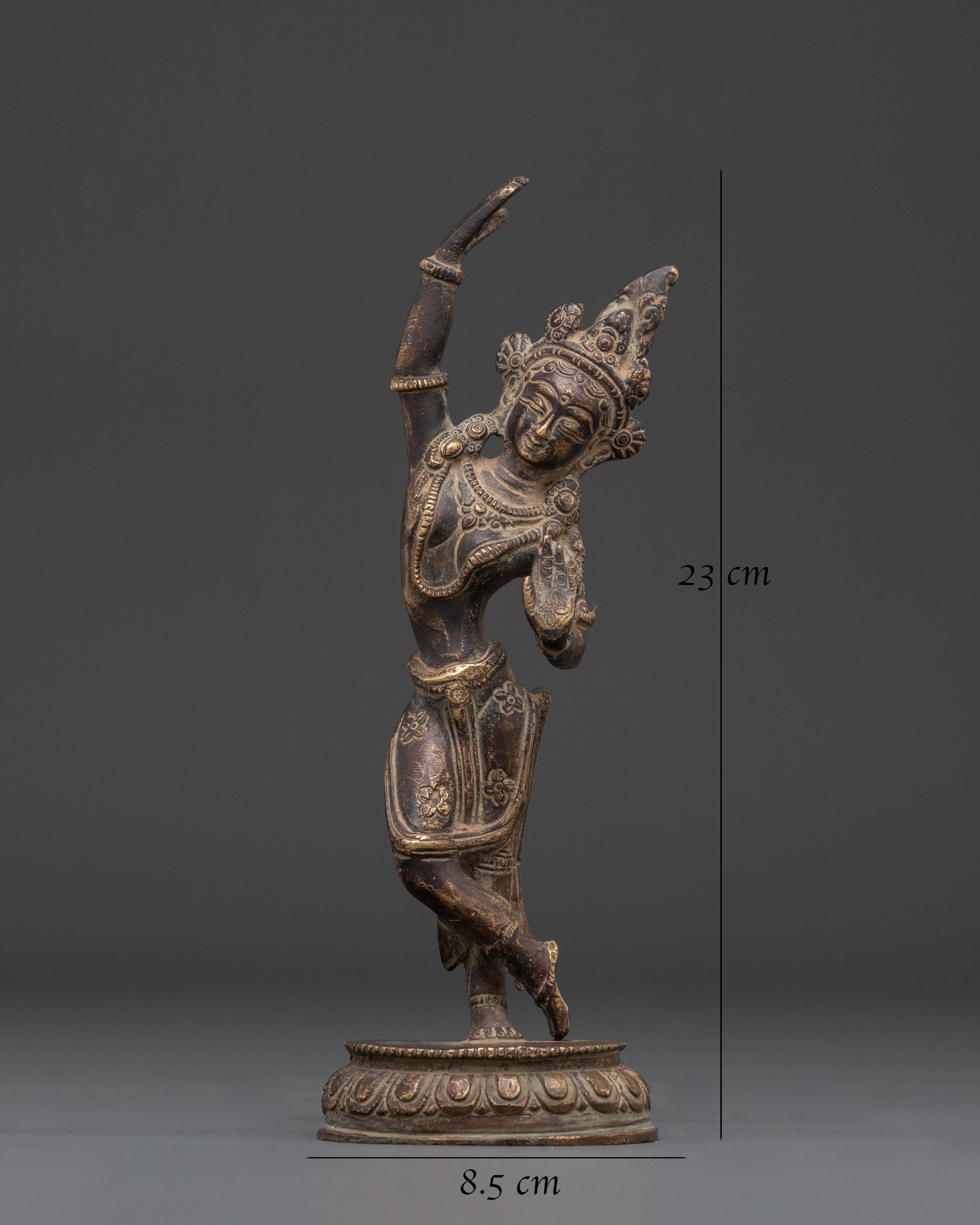 Handcrafted Mayadevi Statue | Copper Buddhist Sculpture with Antique Finish