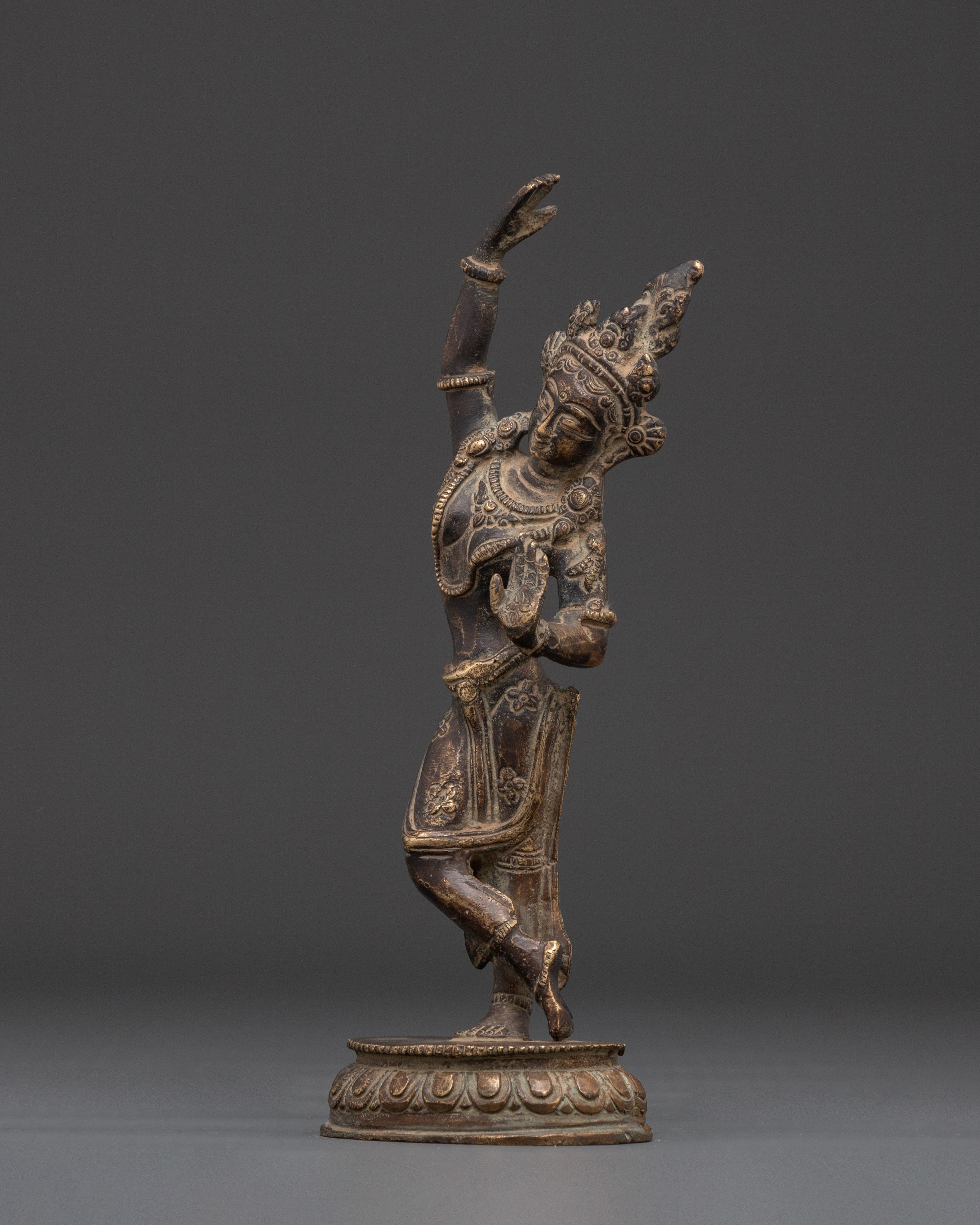 Handcrafted Mayadevi Statue | Copper Buddhist Sculpture with Antique Finish