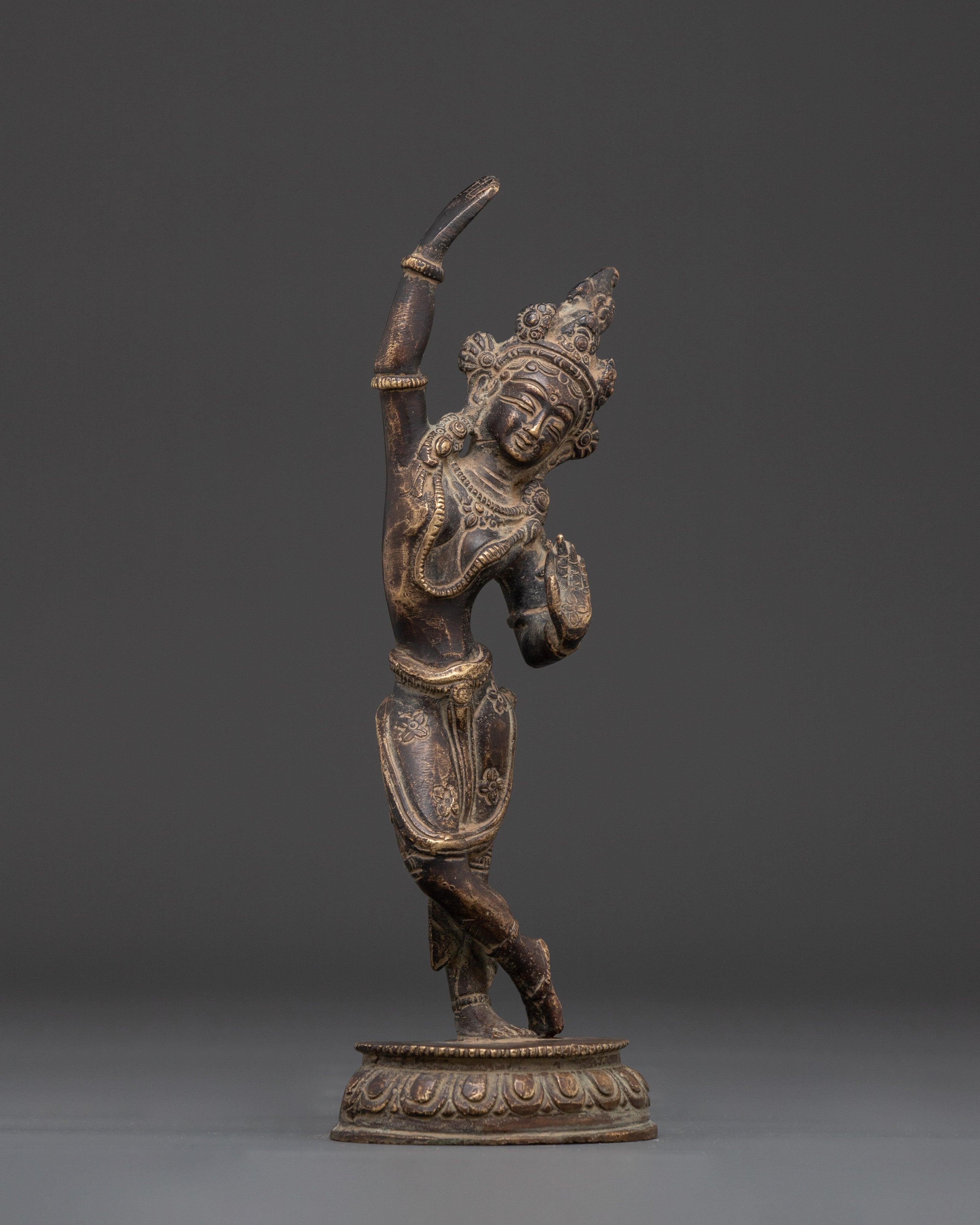 Handcrafted Mayadevi Statue | Copper Buddhist Sculpture with Antique Finish
