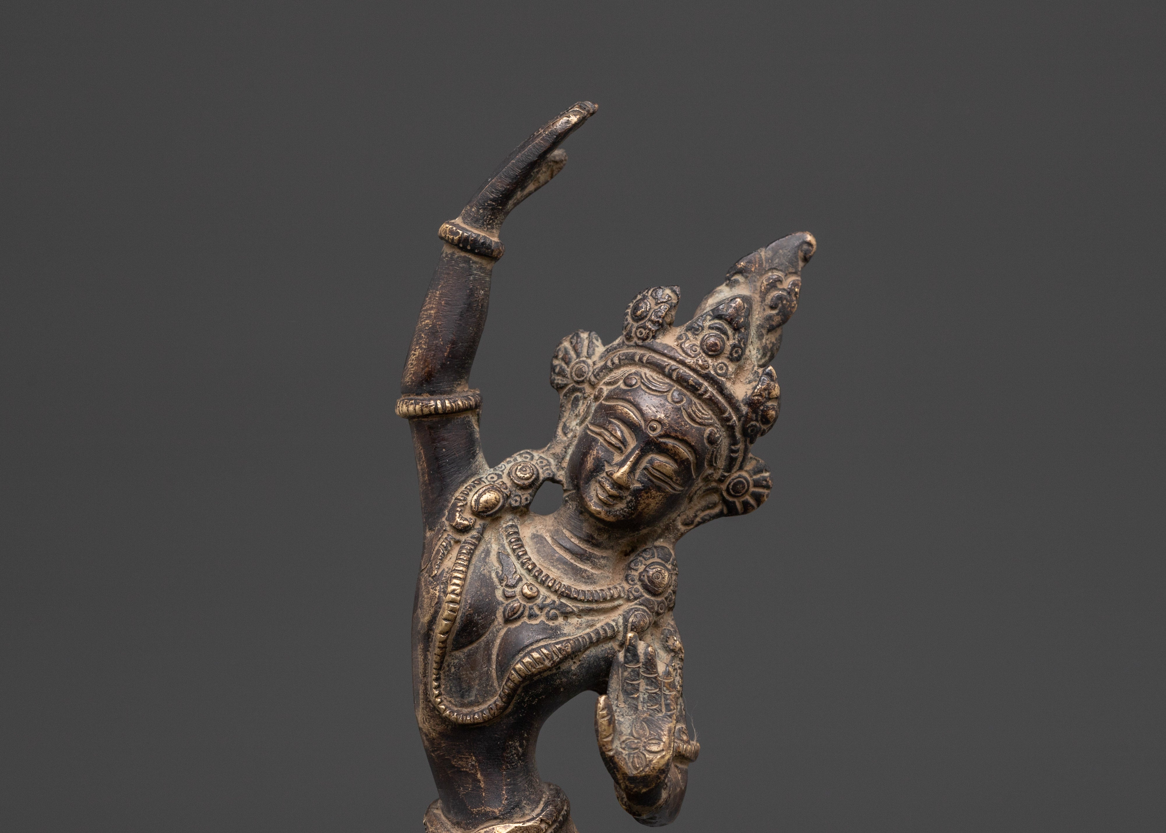 Handcrafted Mayadevi Statue | Copper Buddhist Sculpture with Antique Finish
