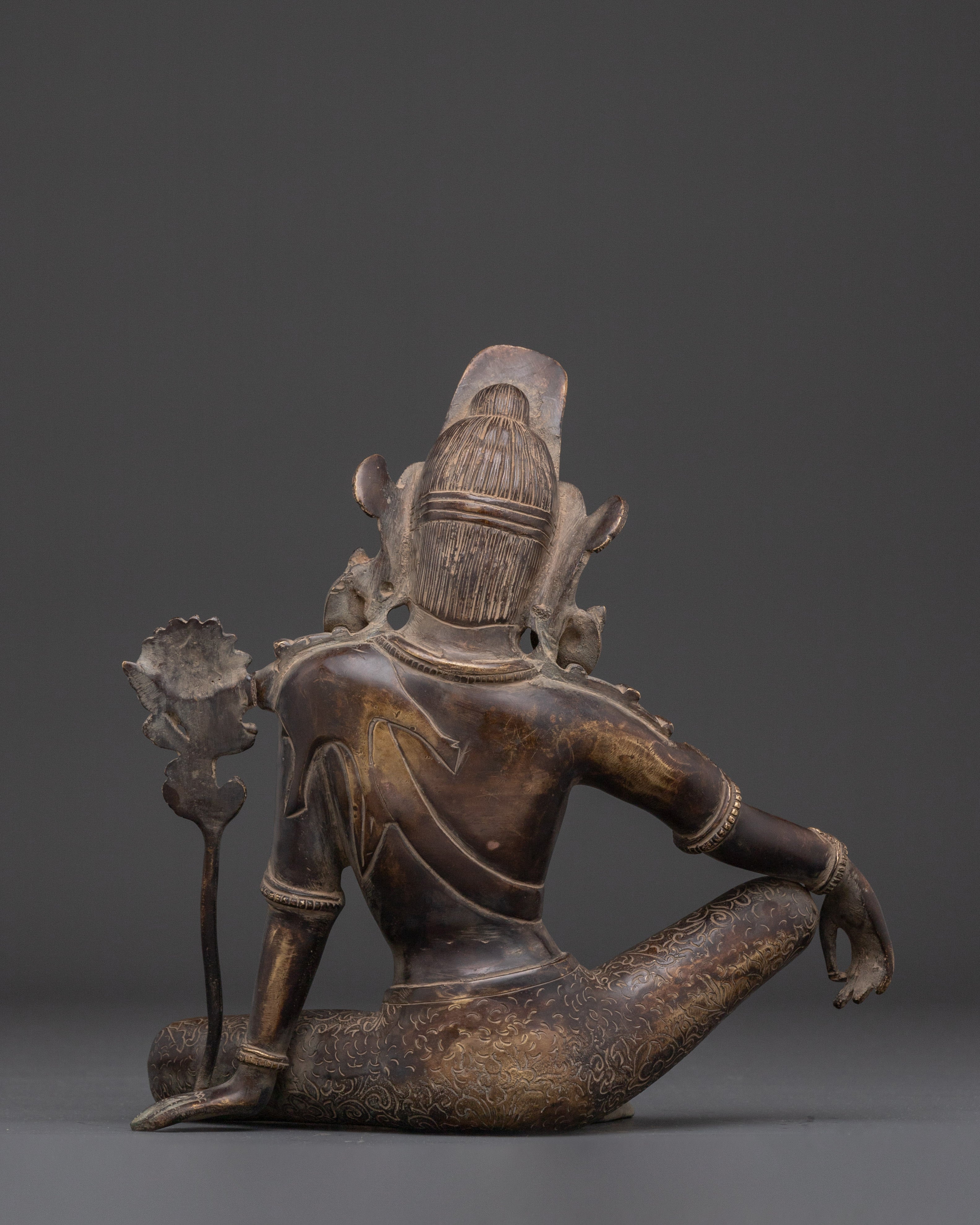 Handcrafted Lokeshwor Sculpture | Copper Avalokiteshvara Statue for Shrine or Altar