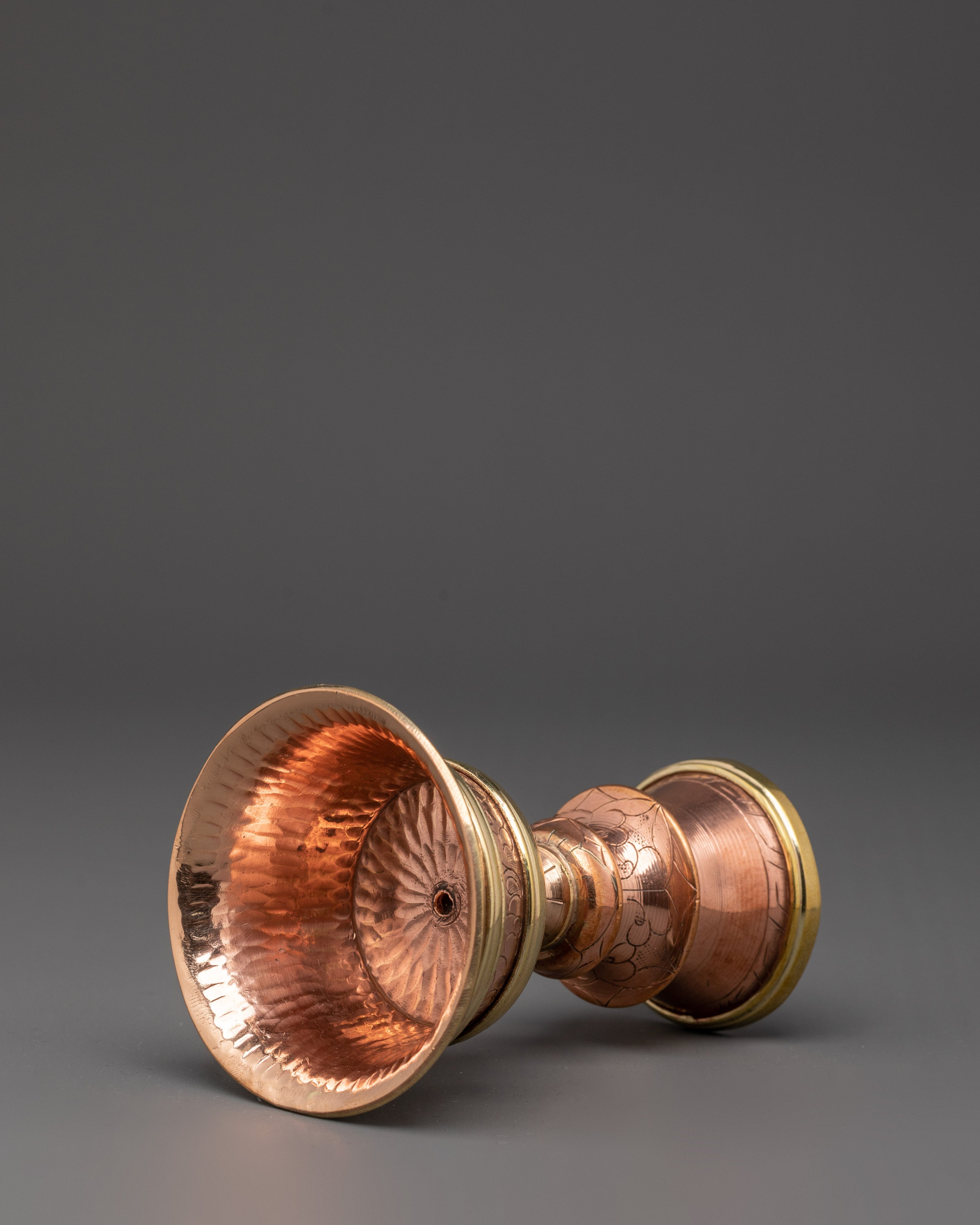 Handmade Buddhist Butter Lamp Set | Tibetan Copper Offering Lamps