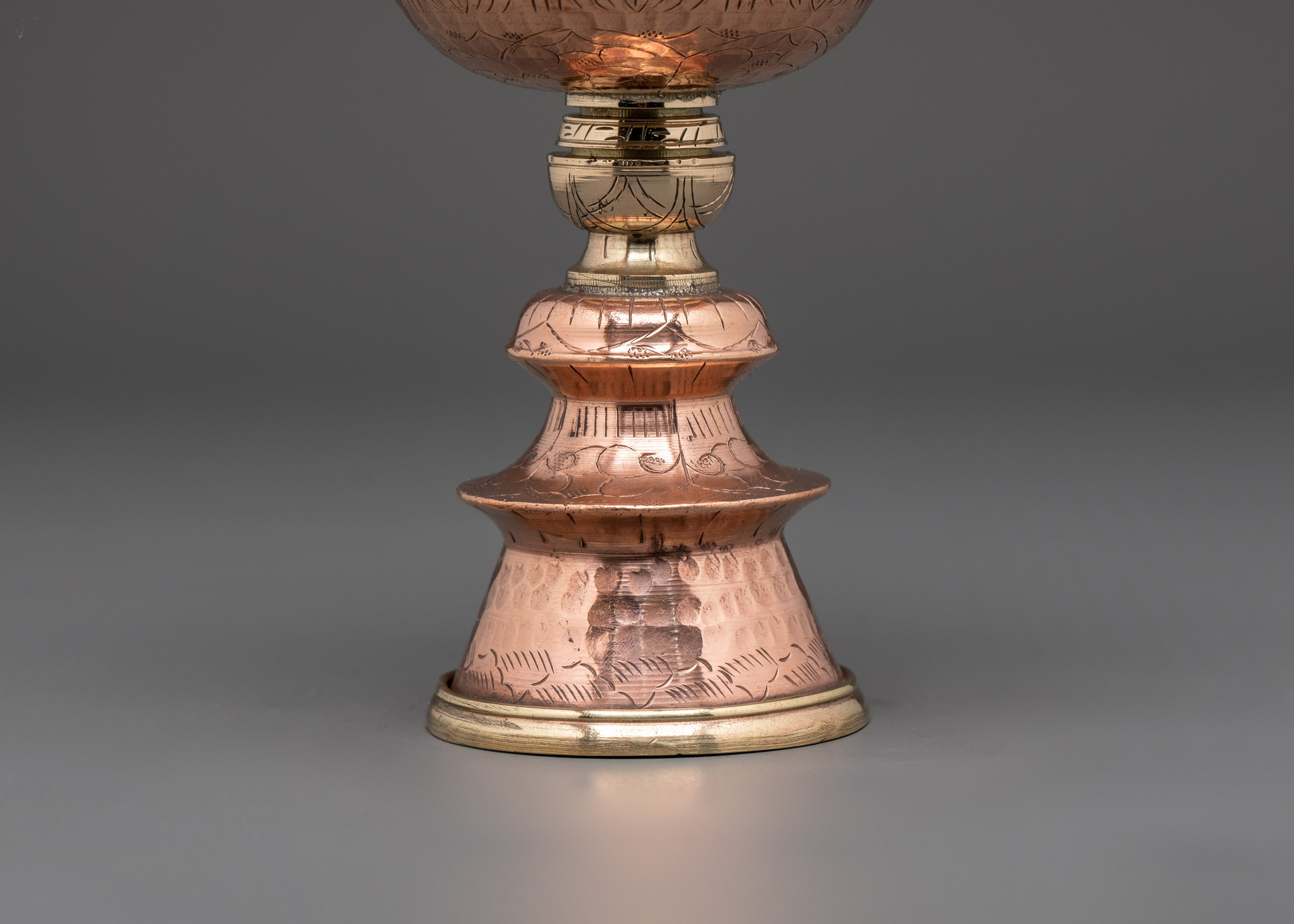 Handmade Buddhist Butter Lamp Set | Tibetan Copper Offering Lamps