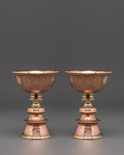 Handmade Sacred Butter Lamp Set