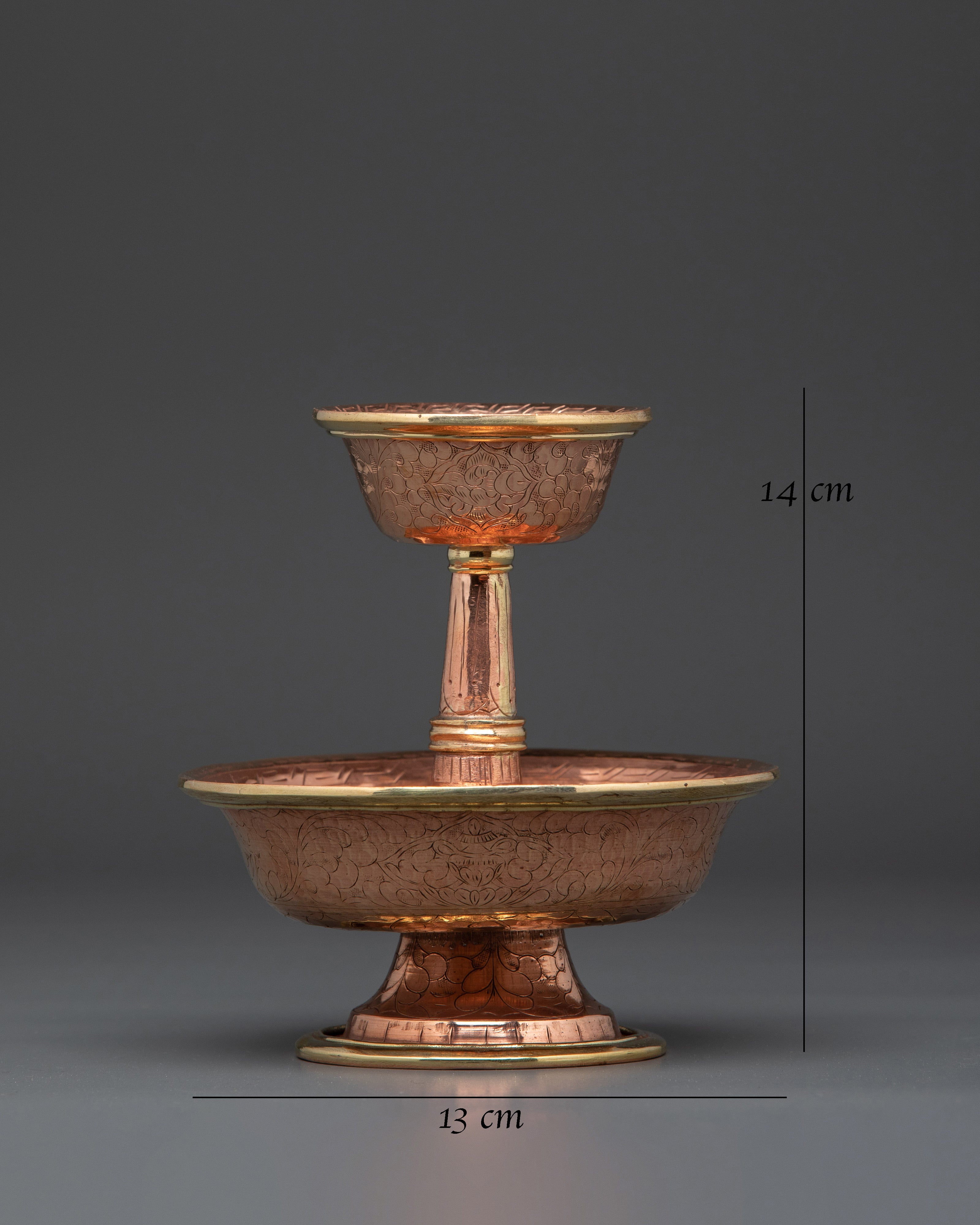 Traditional Serkyem Ritual Set | Brass and Bronze Buddhist Offering Vessel