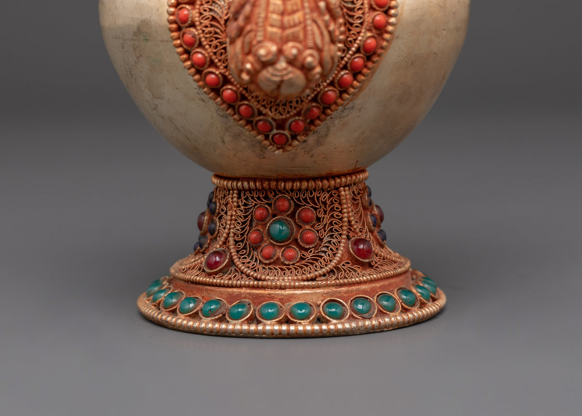 Tibetan Ritual Bhumba Vase | Buddhist Water Offering Vessel