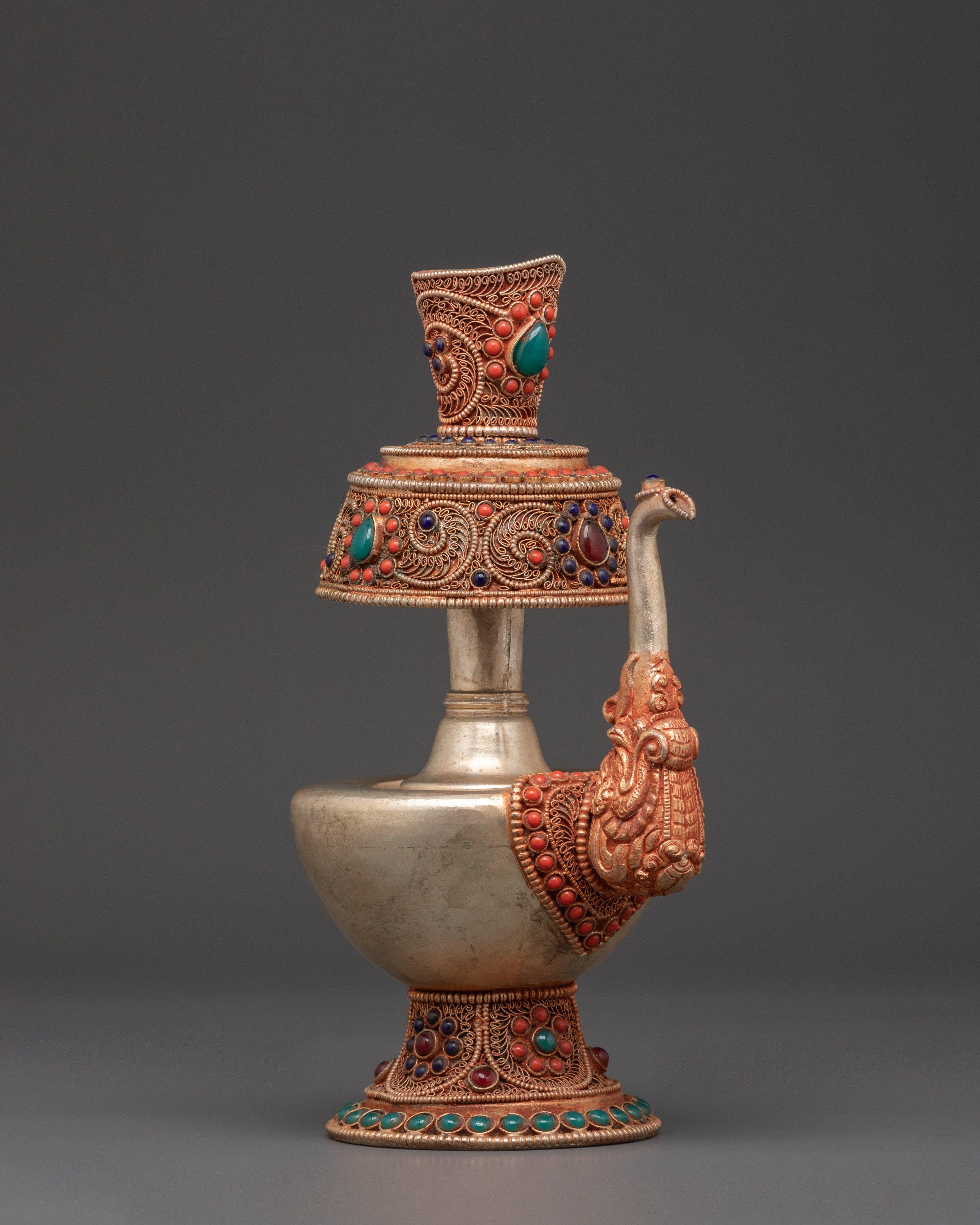 Tibetan Ritual Bhumba Vase | Buddhist Water Offering Vessel