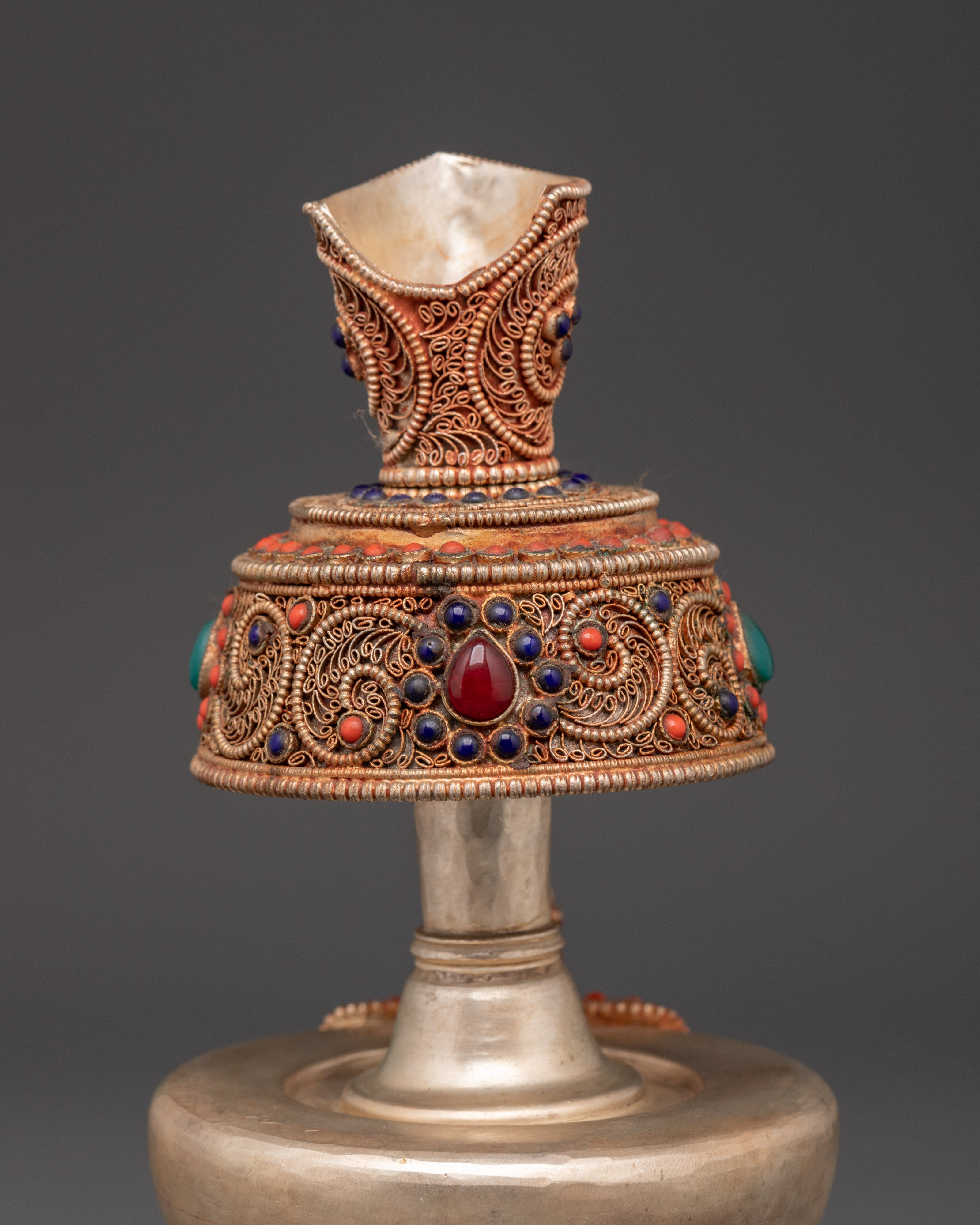 Tibetan Ritual Bhumba Vase | Buddhist Water Offering Vessel