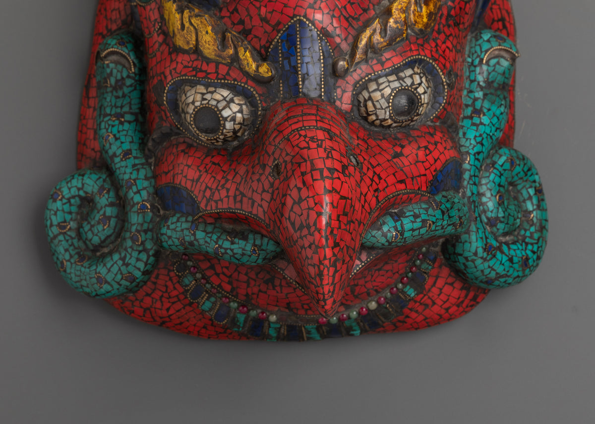 Buddhist Wall Mask | Spiritual Wall Decor